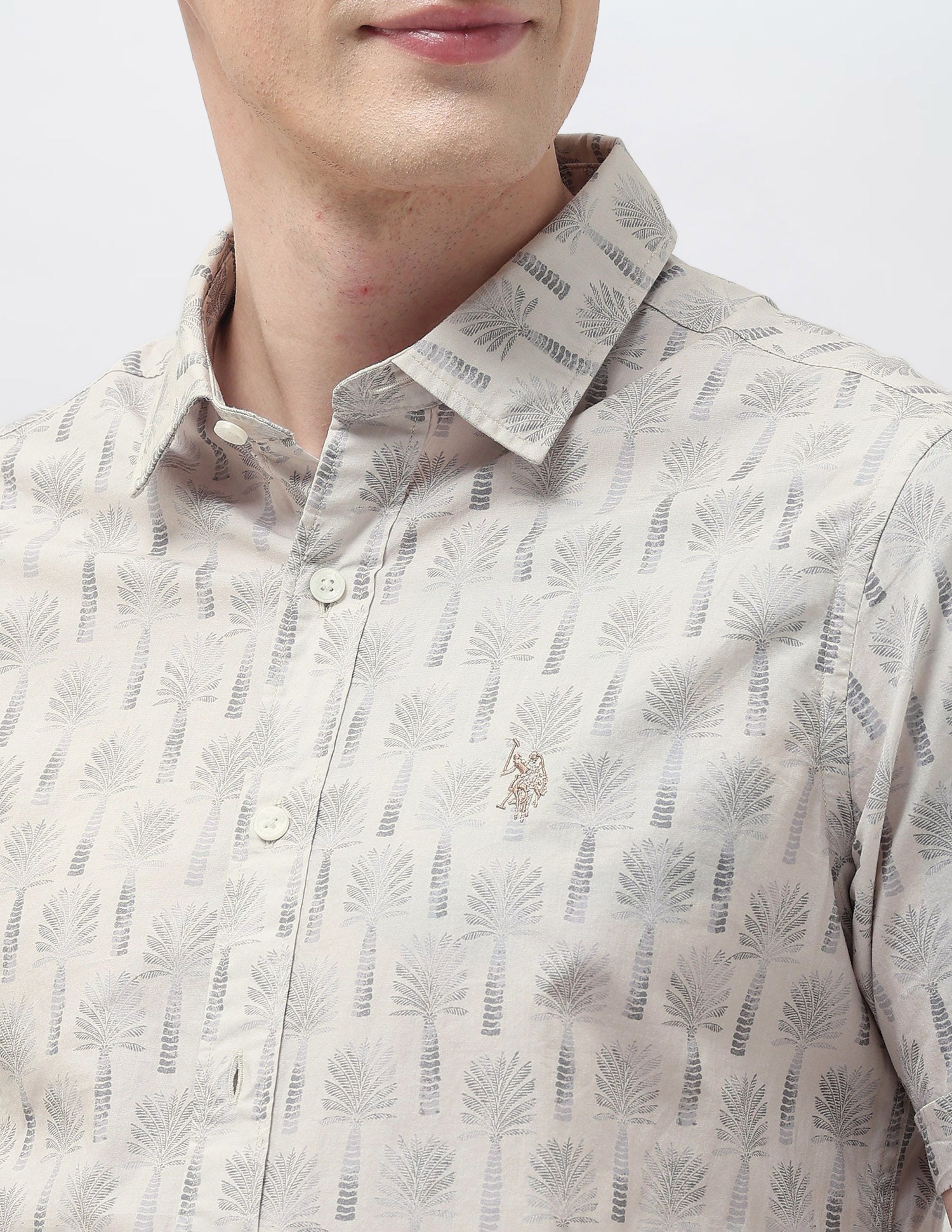 Tailored Fit Working Holiday Shirt Khaki - U.S. Polo Assn. India | Large