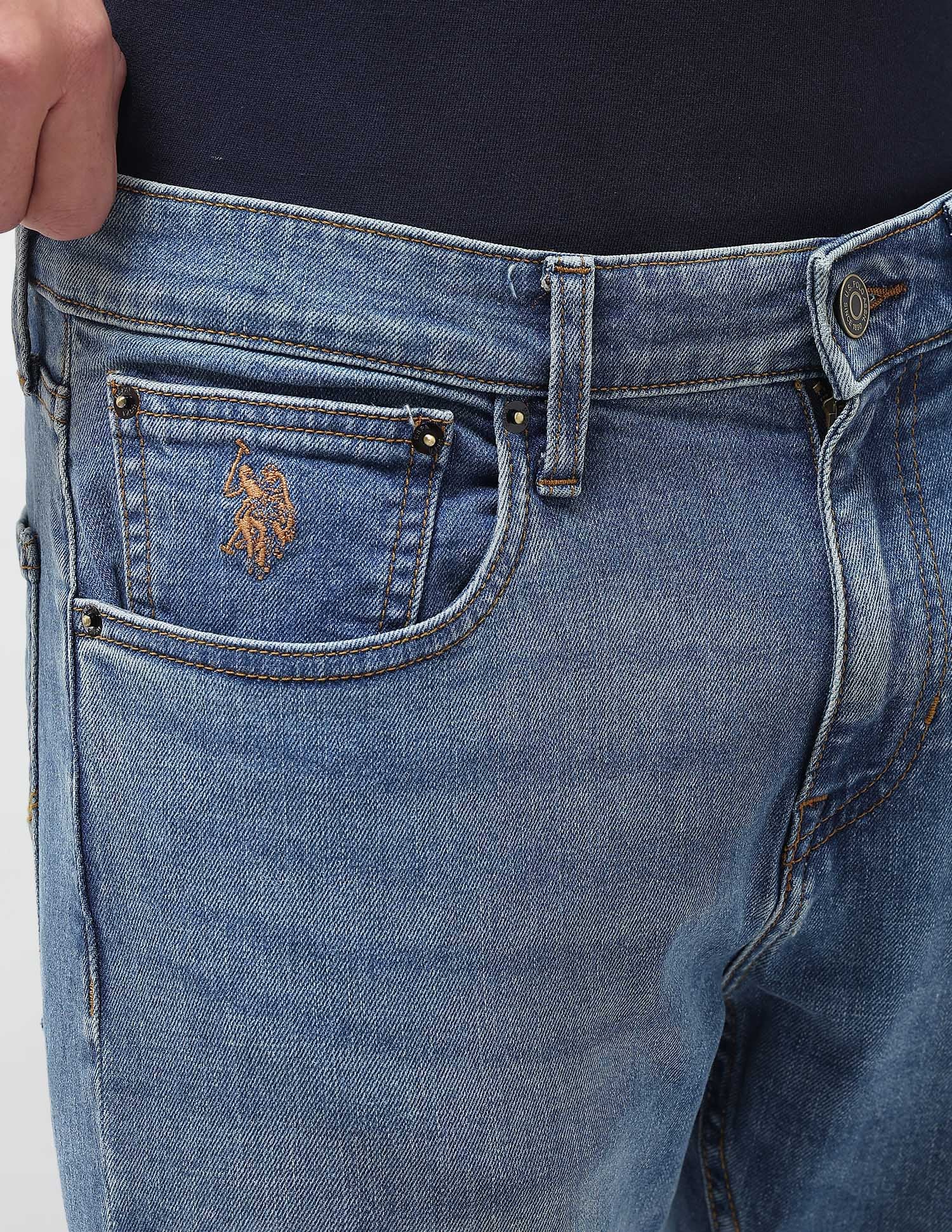 Henry Tapered Fit Blue Jeans Mid Blue - U.S. Polo Assn. India | Large