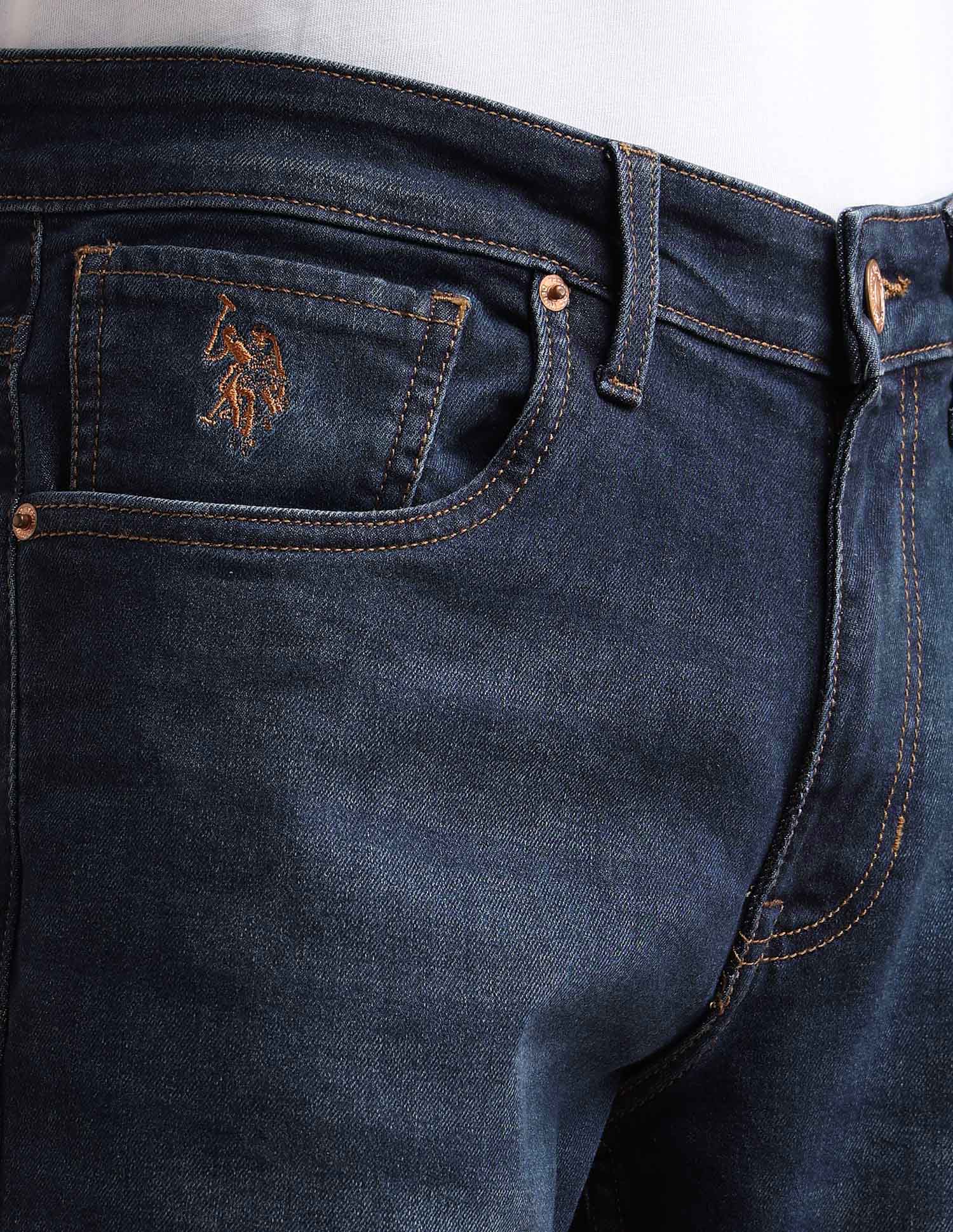 Brandon Slim Tapered Fit Blue Jeans Blue - U.S. POLO ASSN. | Large