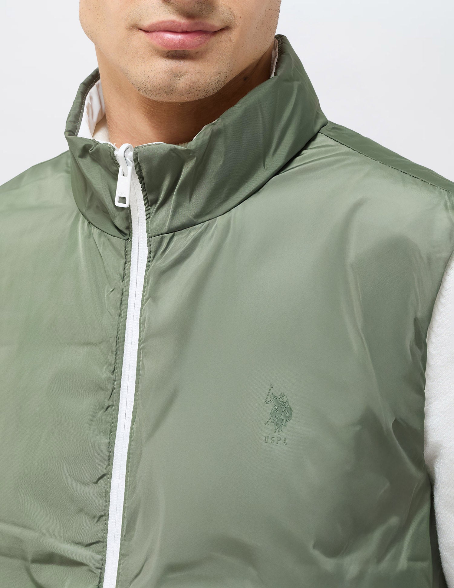 Solid Regular Fit Reversible Jacket White - U.S. POLO ASSN. | Large