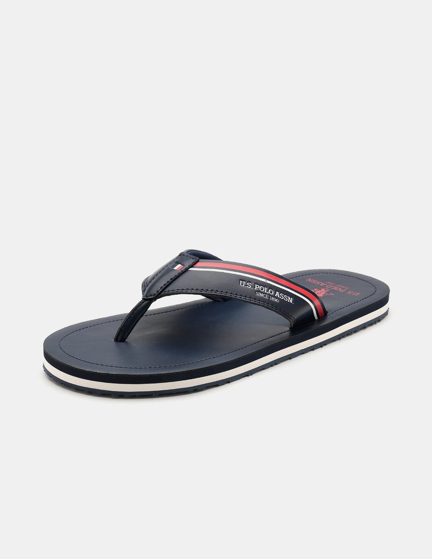 Men Nesta Striped Flip Flops Navy - U.S. Polo Assn. India | Large