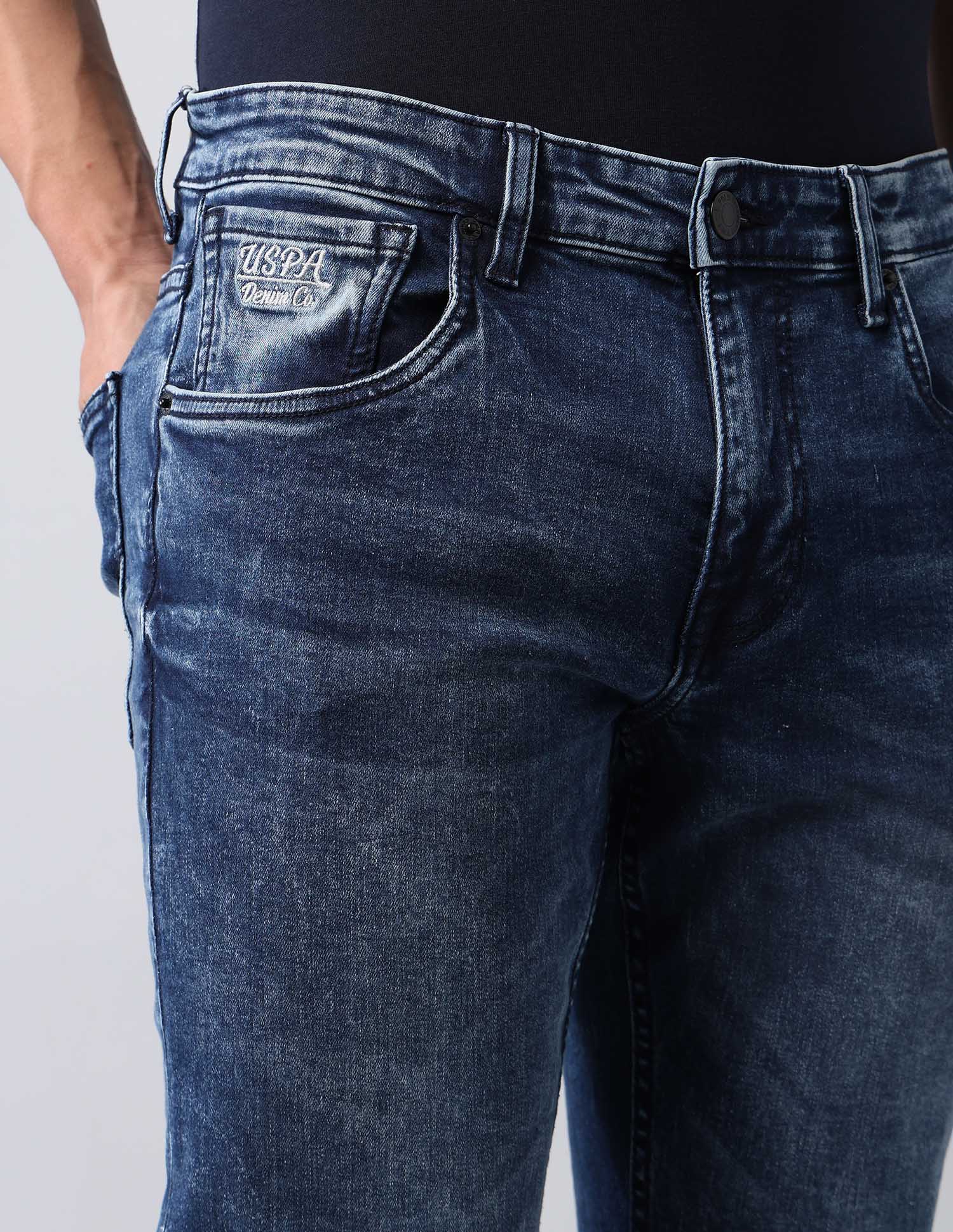 Brandon Slim Tapered Fit Blue Jeans Blue - U.S. POLO ASSN. | Large