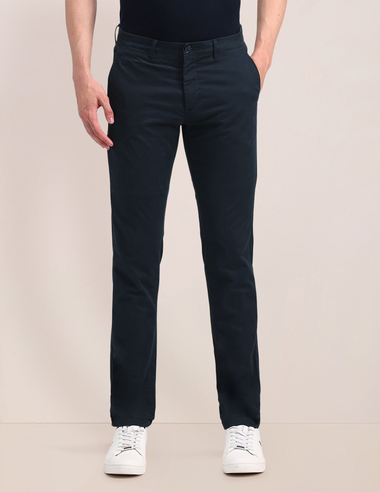 Mid Rise Regular Fit Trousers Blue - U.S. POLO ASSN. | Large