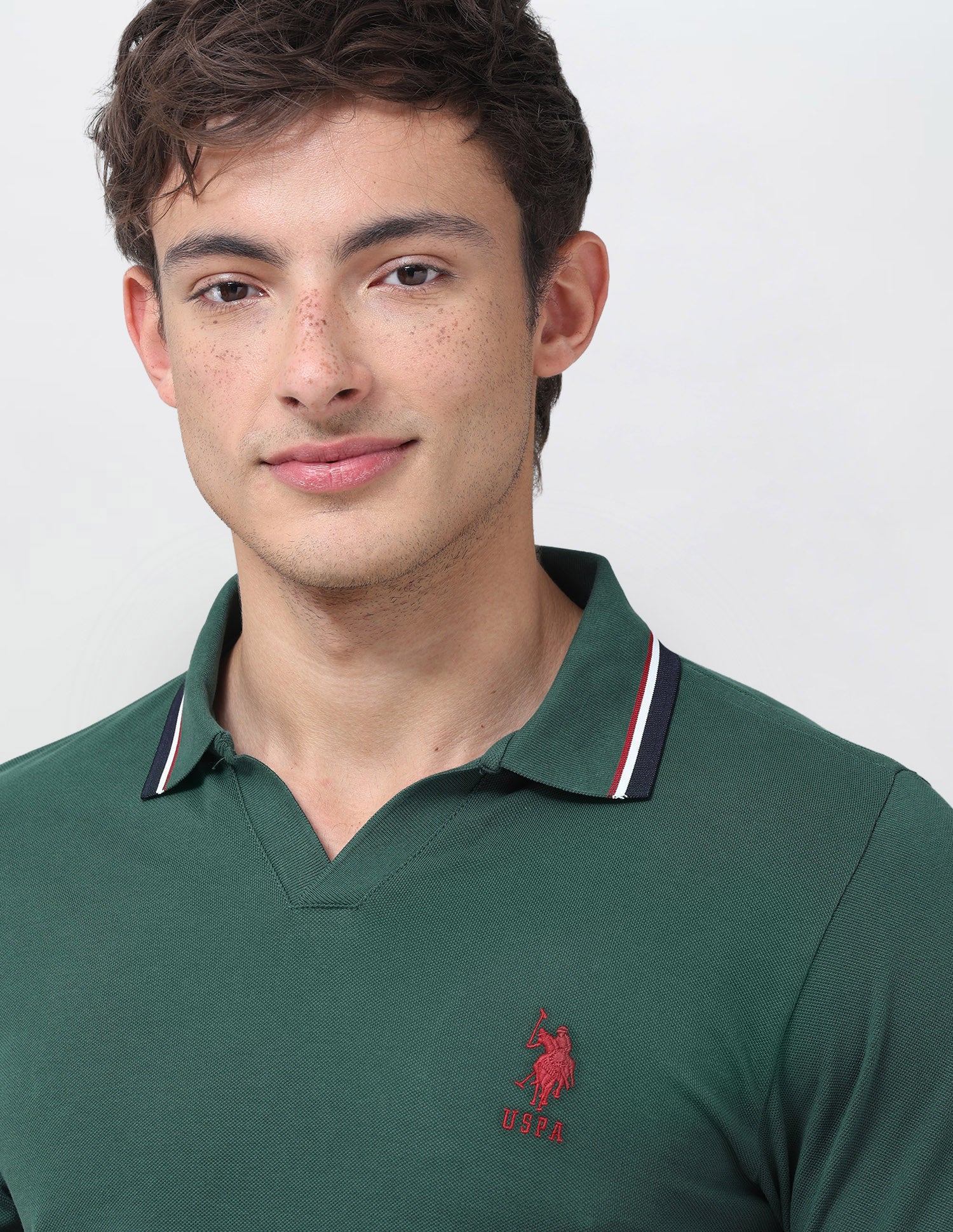 Solid Relaxed Fit Polo Shirt Dark Green - U.S. Polo Assn. India | Large