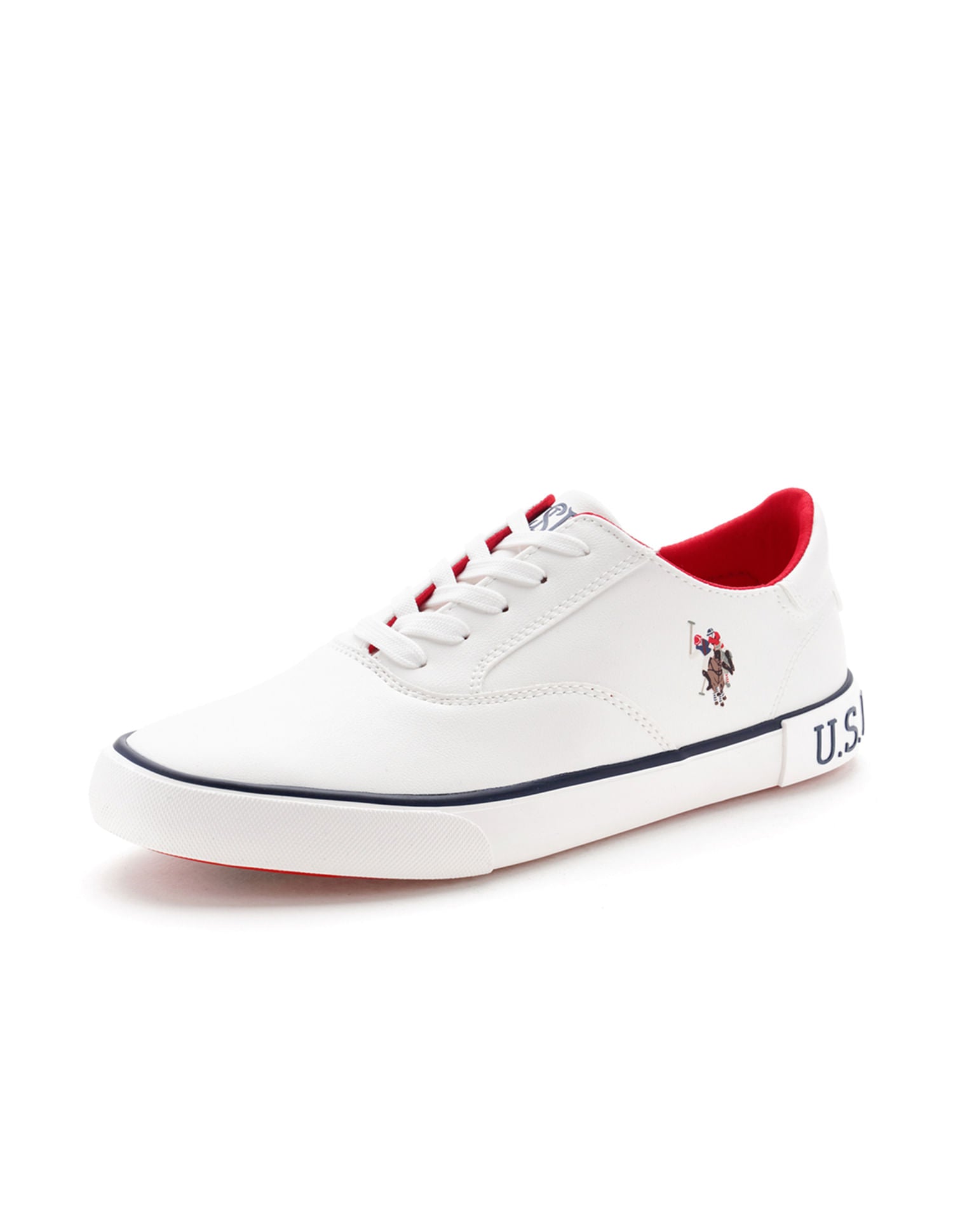 U.S. Polo Assn. Women Parker 2.0 Round Toe Casual Sneakers White - U.S. POLO ASSN. | Large