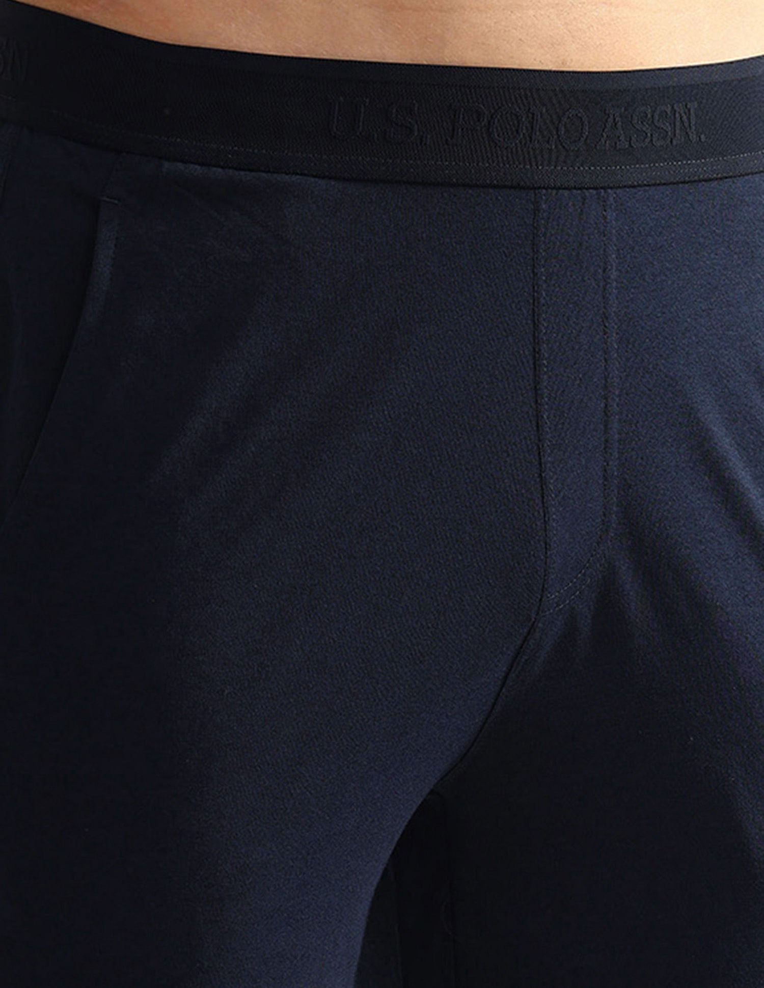 Mid Rise Solid LS001 Shorts - Pack Of 1 Navy - U.S. POLO ASSN. | Large