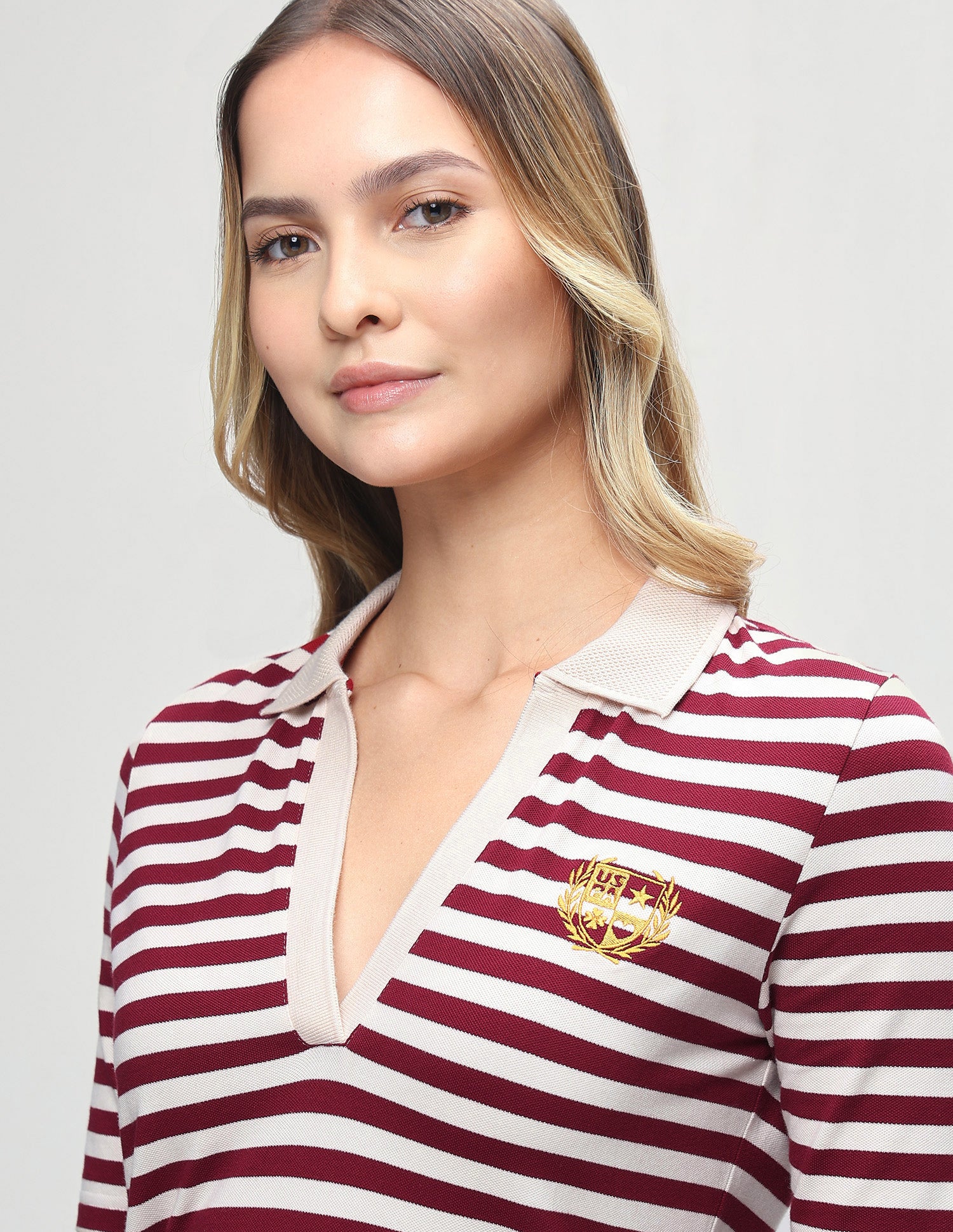 Horizontal Striped Relaxed Fit Polo Shirt Red - U.S. Polo Assn. India | Large