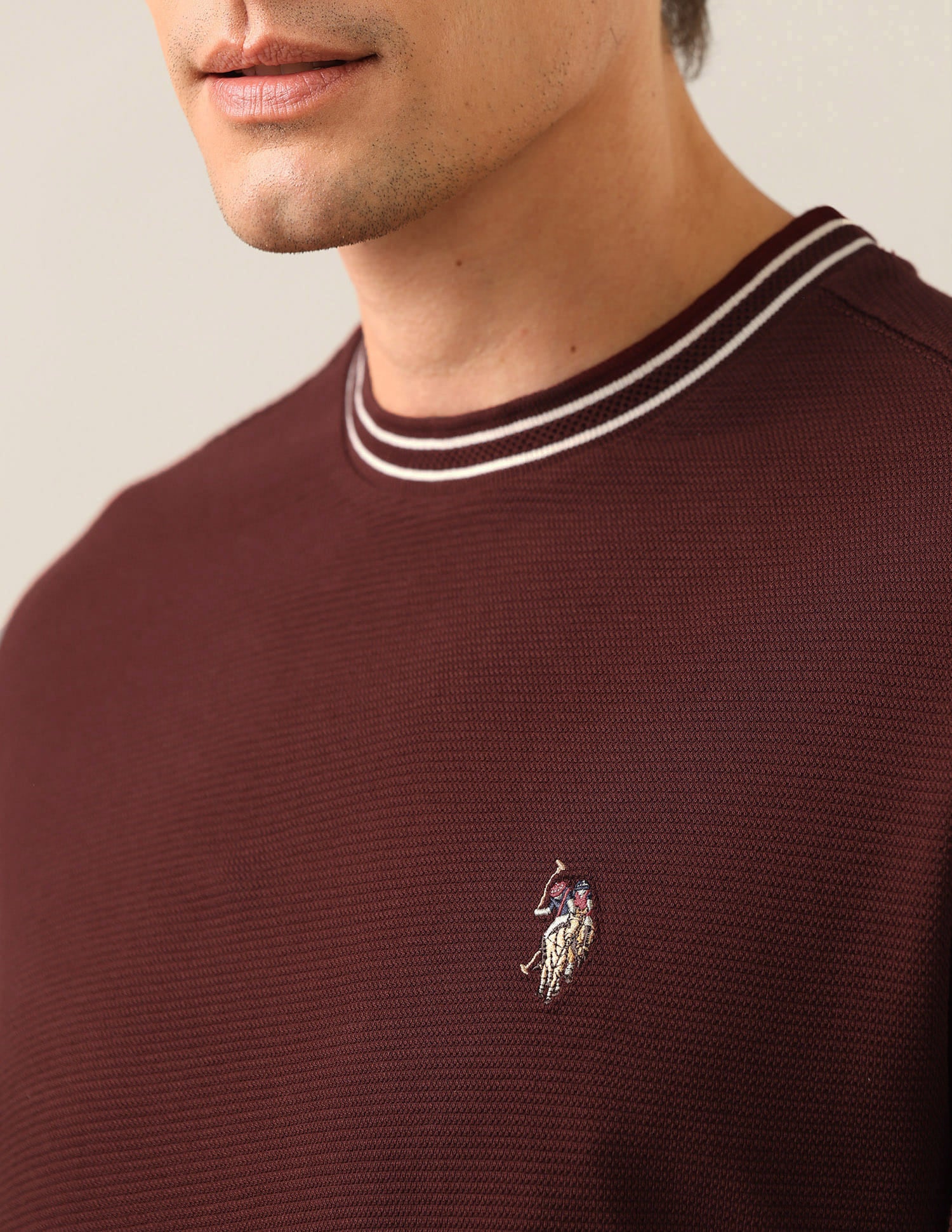 Solid Slim Fit T-Shirt Rust - U.S. Polo Assn. India | Large