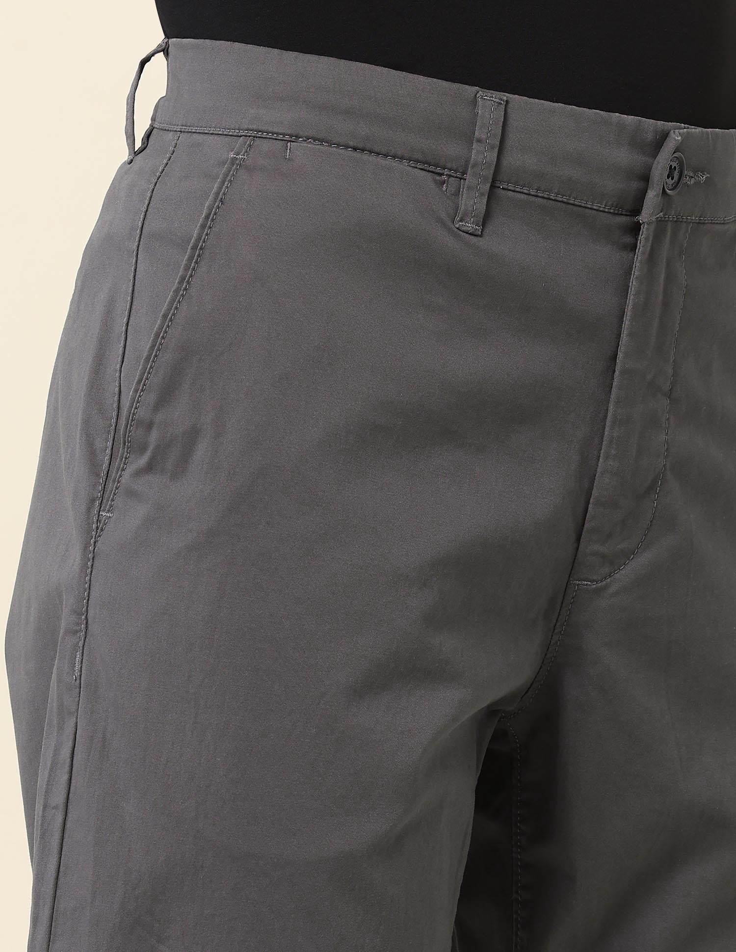 Riley Straight Fit Twill Trousers Dark Grey - U.S. Polo Assn. India | Large