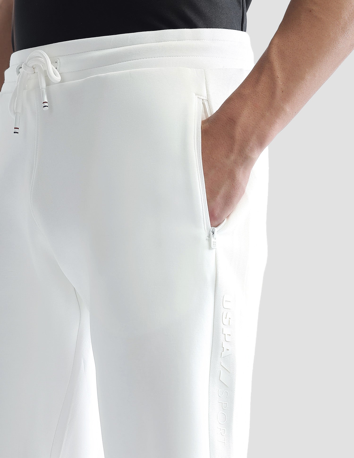 Mid Rise Solid Active Shorts Beige - U.S. Polo Assn. India | Large