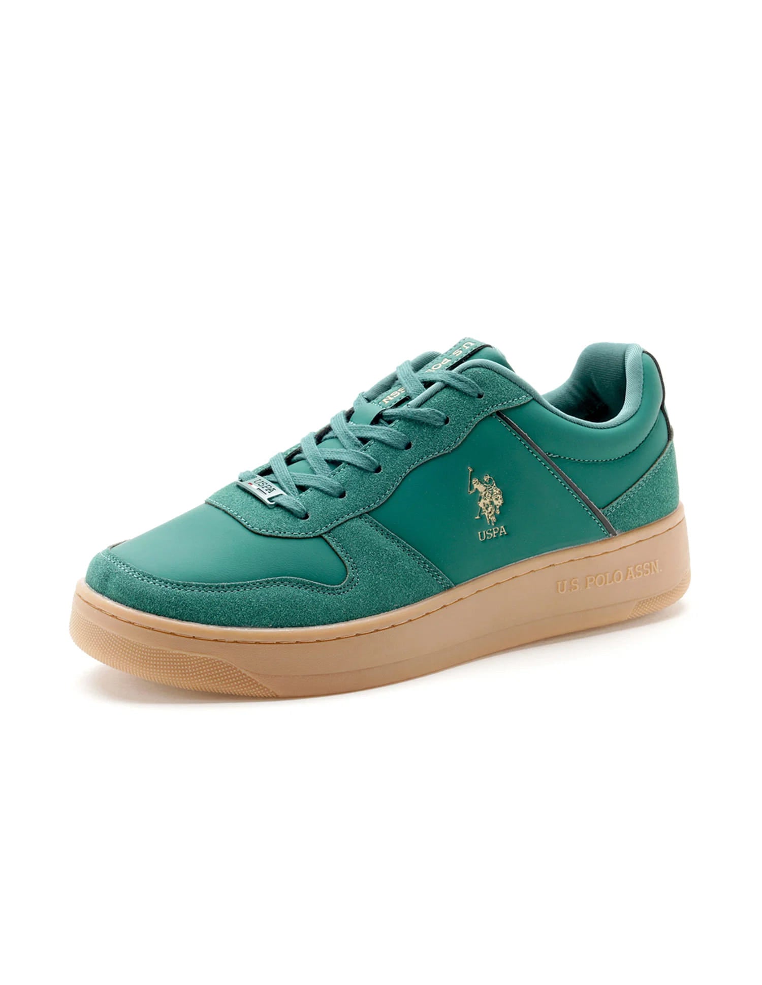 Men Jaxon 2.0 Dk. Green Retro Court Sneakers Green - U.S. Polo Assn. India | Large