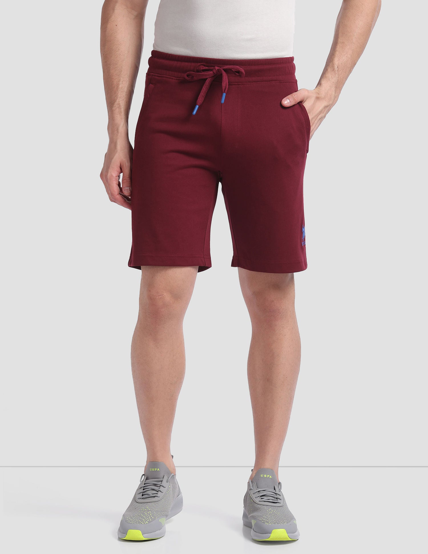 Solid Active AS001 Lounge Shorts - Pack Of 1 Pomogranate - U.S. POLO ASSN. | Large