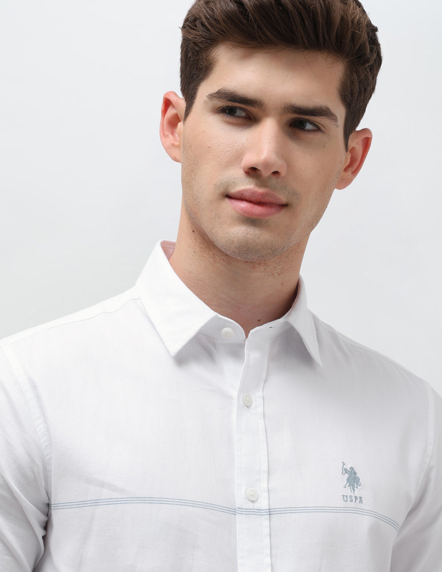 Twill Regular Fit Shirt White - U.S. Polo Assn. India | Large