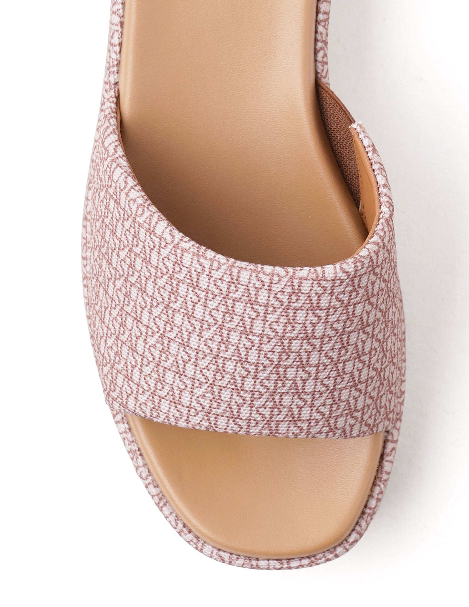 Open Toe Brand Print Savina Sandals Brown - U.S. POLO ASSN. | Large