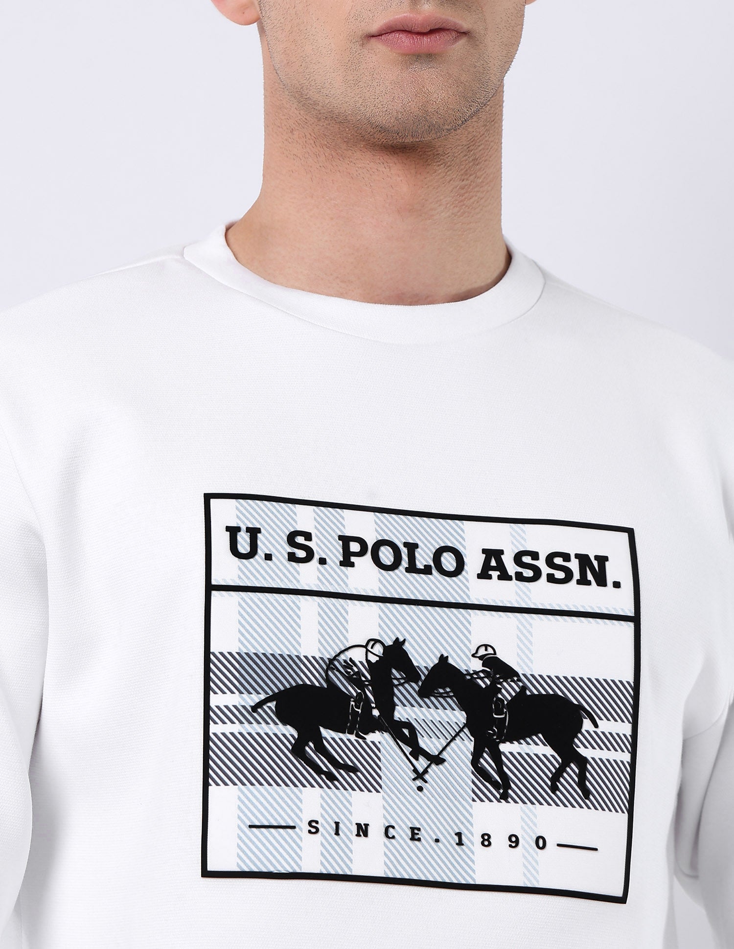 Graphic Brand Printed Regular Fit Sweatshirt White - U.S. POLO ASSN. | Large