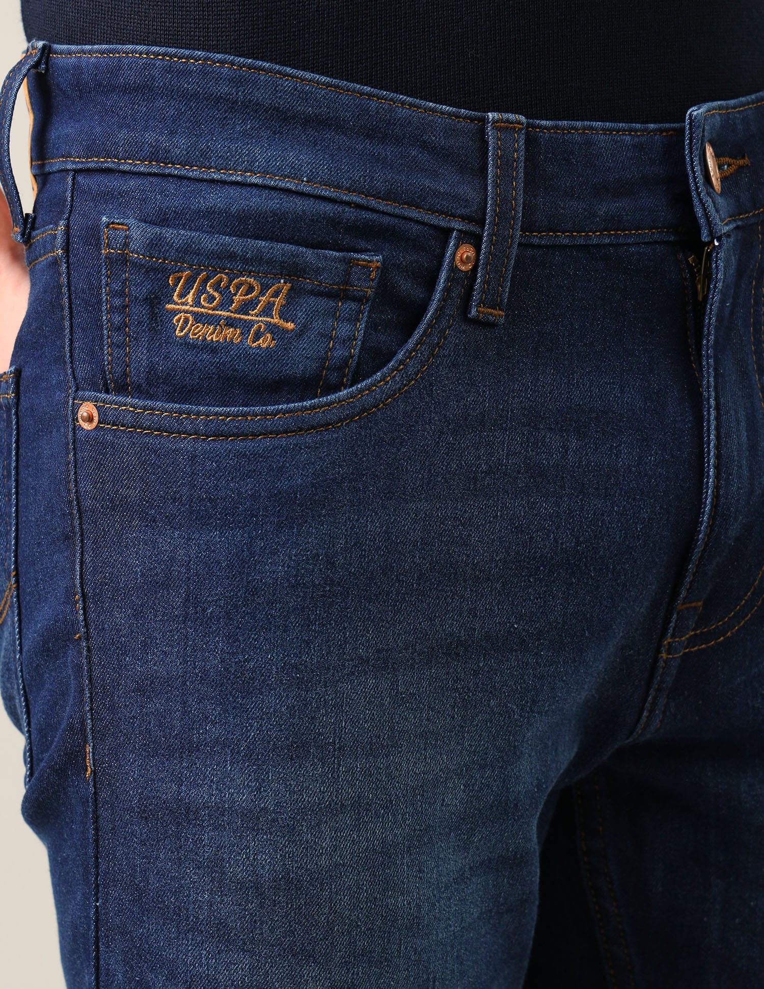 Brandon Slim-Tapered Fit Blue Jeans Blue - U.S. Polo Assn. India | Large