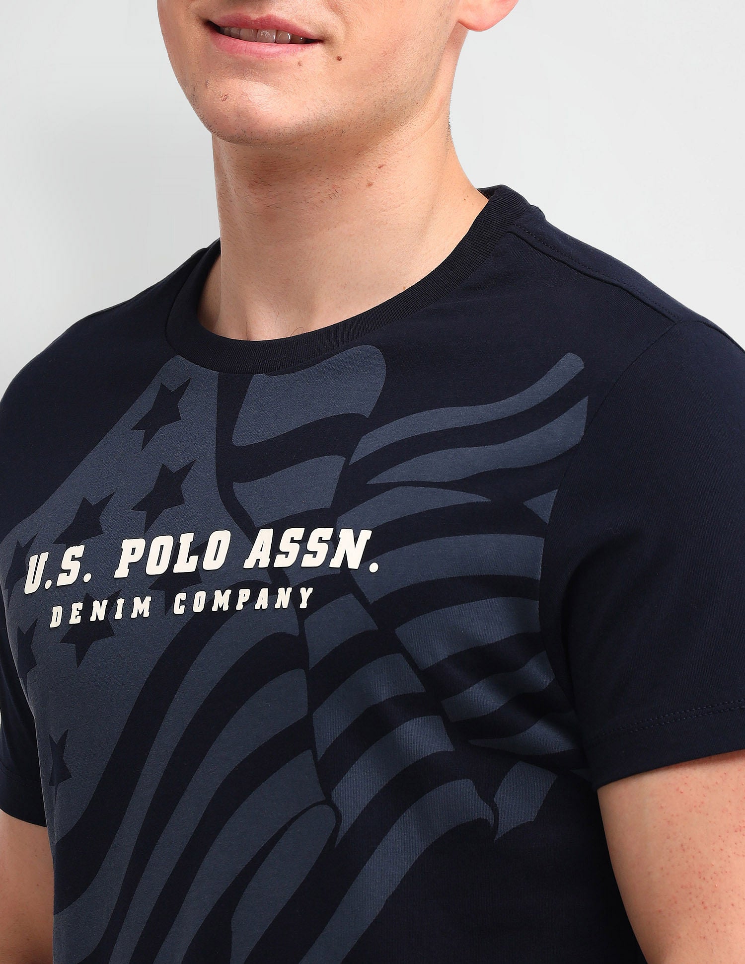 Americana Muscle Fit Brand T-Shirt Navy - U.S. POLO ASSN. | Large