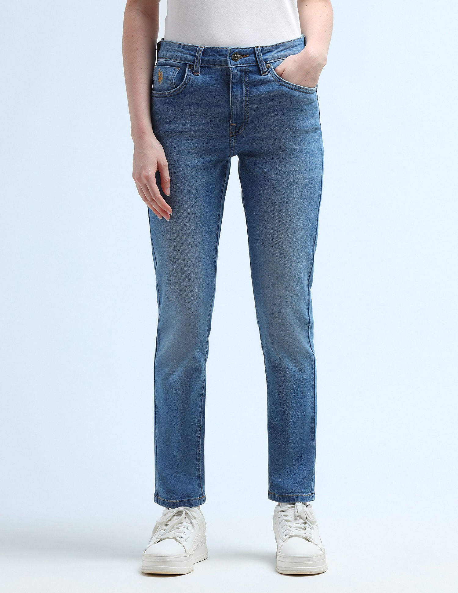 Mid Rise Slim Fit Jeans Blue - U.S. POLO ASSN. | Large