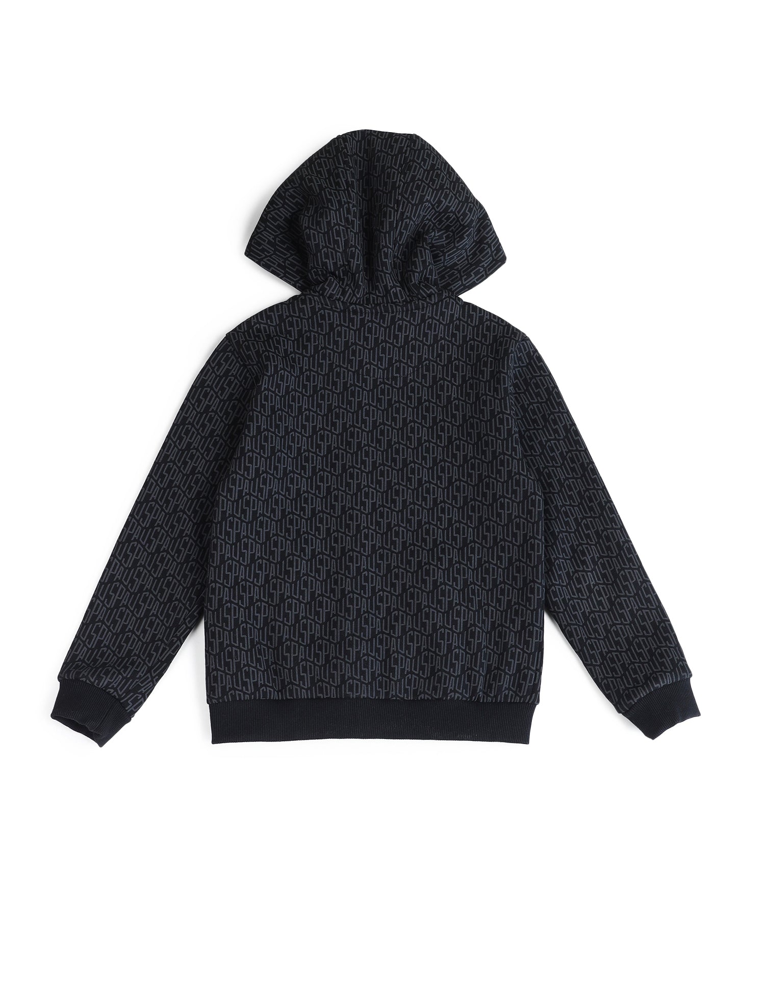 Boys Brand Printed Hooded Sweatshirt Black - U.S. POLO ASSN. | Large