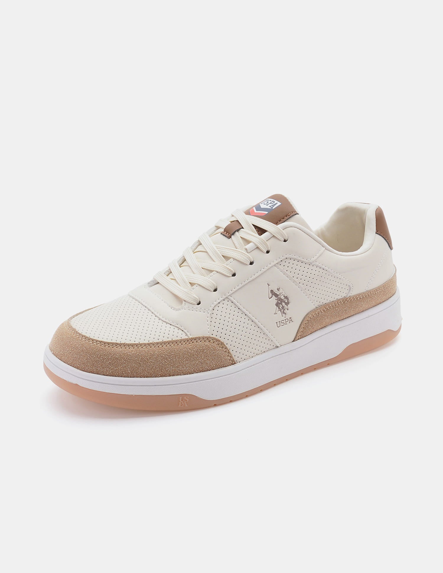 Men Colour Blocked Simon 2.0 Sneakers Beige - U.S. Polo Assn. India | Large