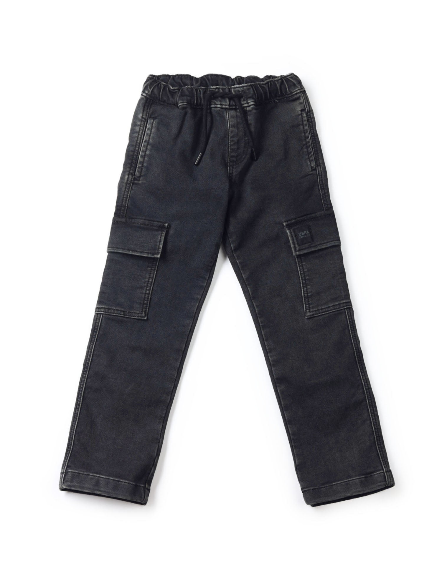 Boys Regular Fit Cargo Jeans Charcoal - U.S. POLO ASSN. | Large