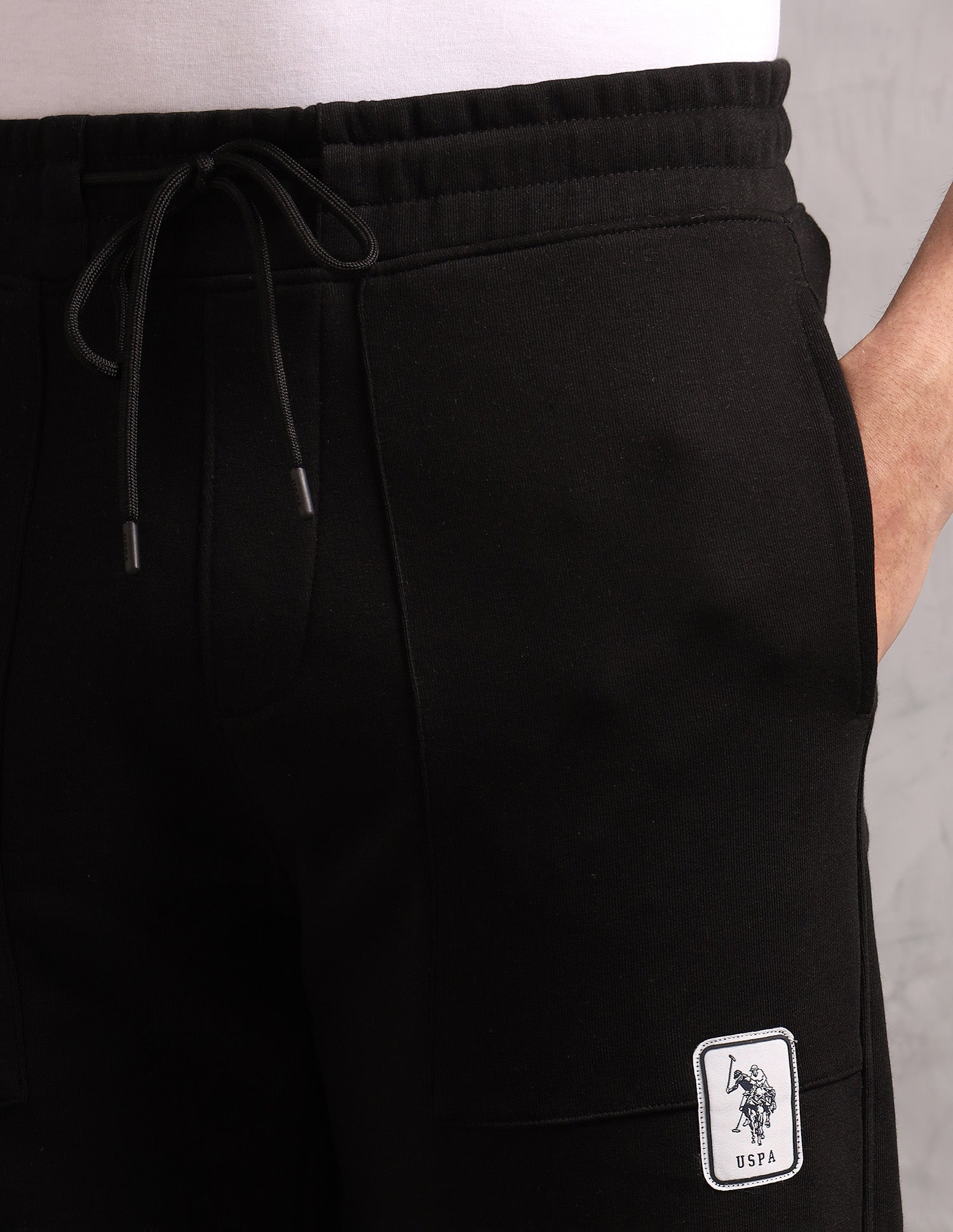 Mid Rise Comfort Fit OR006-PL Lounge Pants - Pack Of 1 Black - U.S. Polo Assn. India | Large