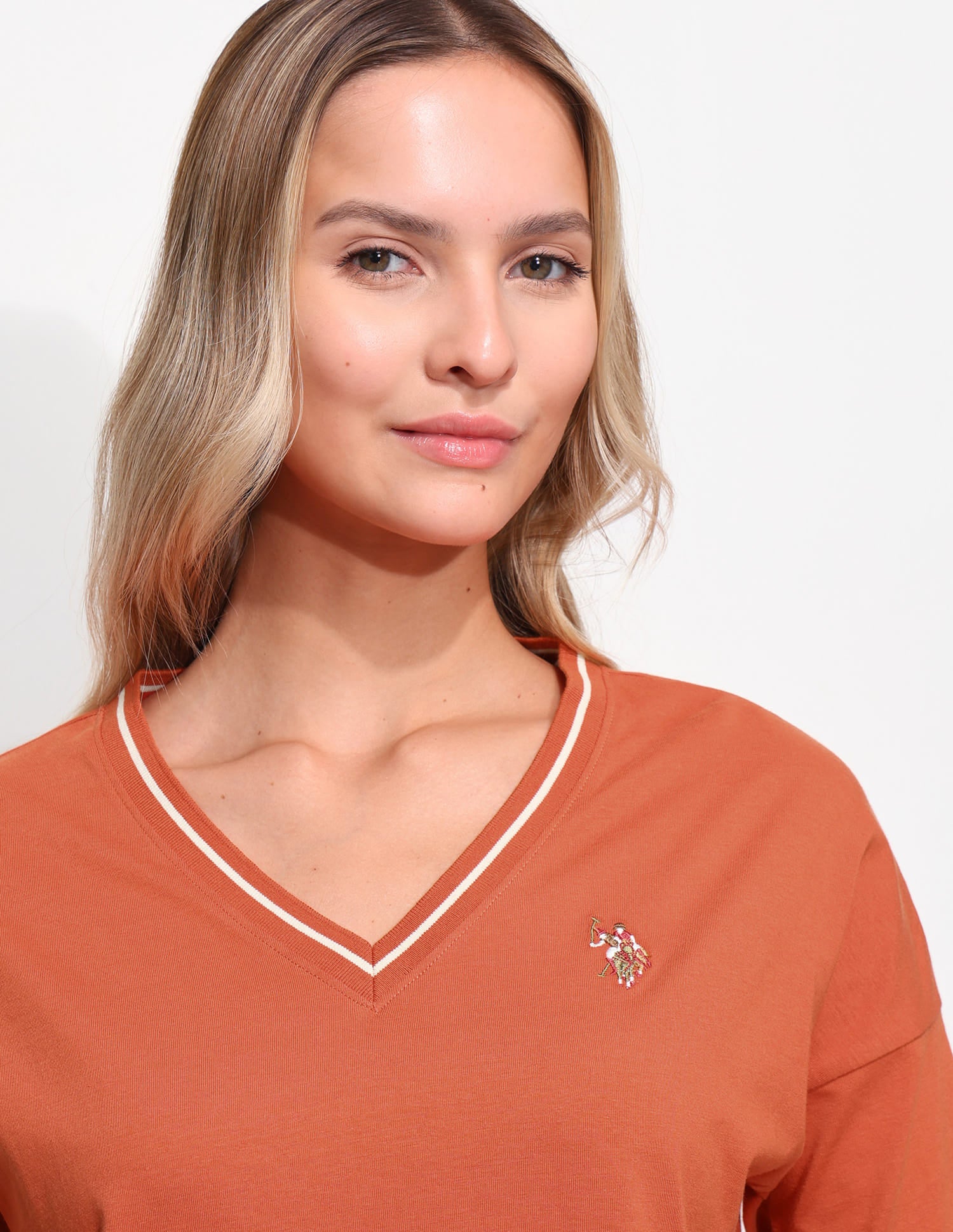 Relaxed Fit Drop Shoulder T-Shirt Orange - U.S. Polo Assn. India | Large