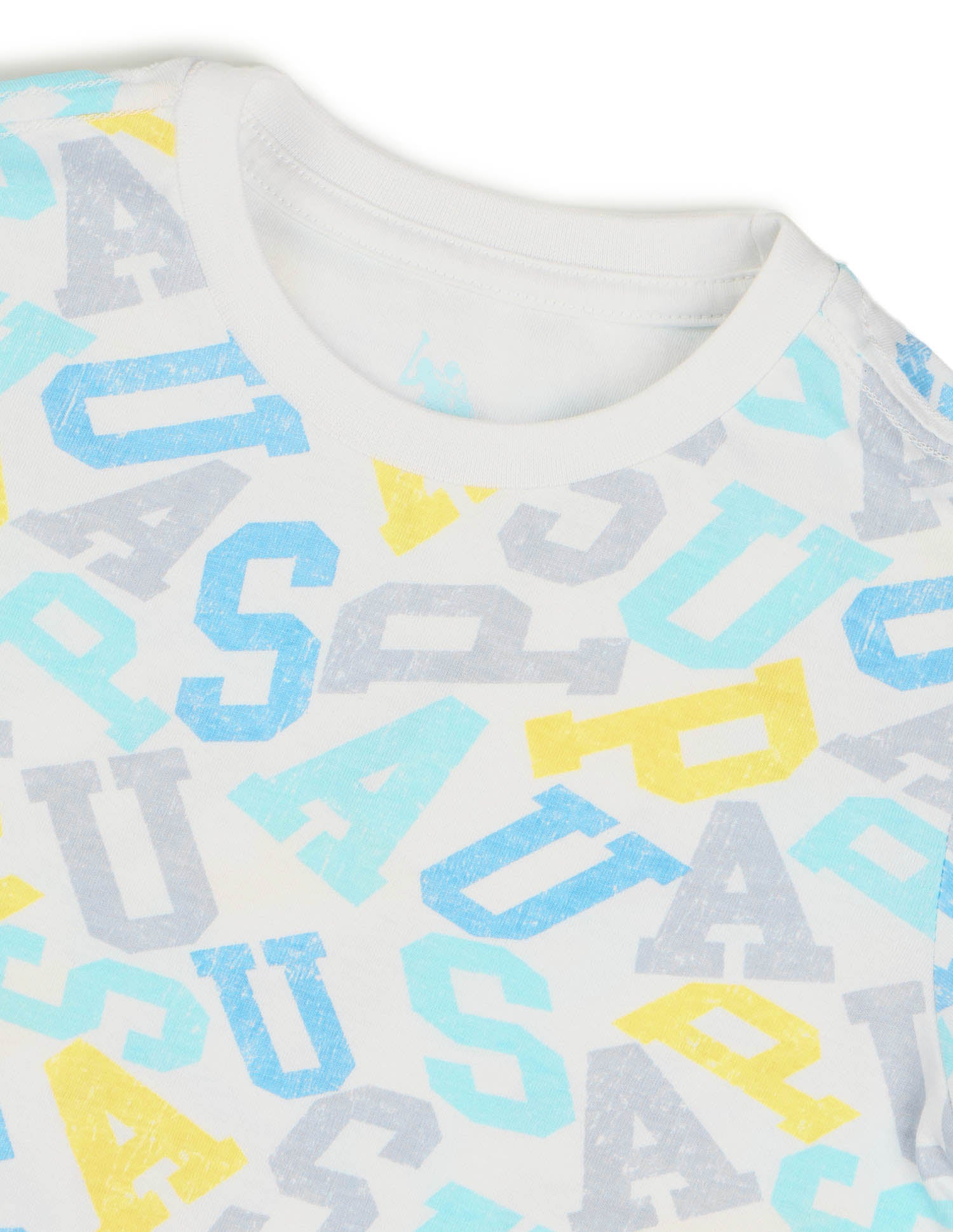 Boys Brand Printed Regular Fit T-Shirt White - U.S. POLO ASSN. | Large