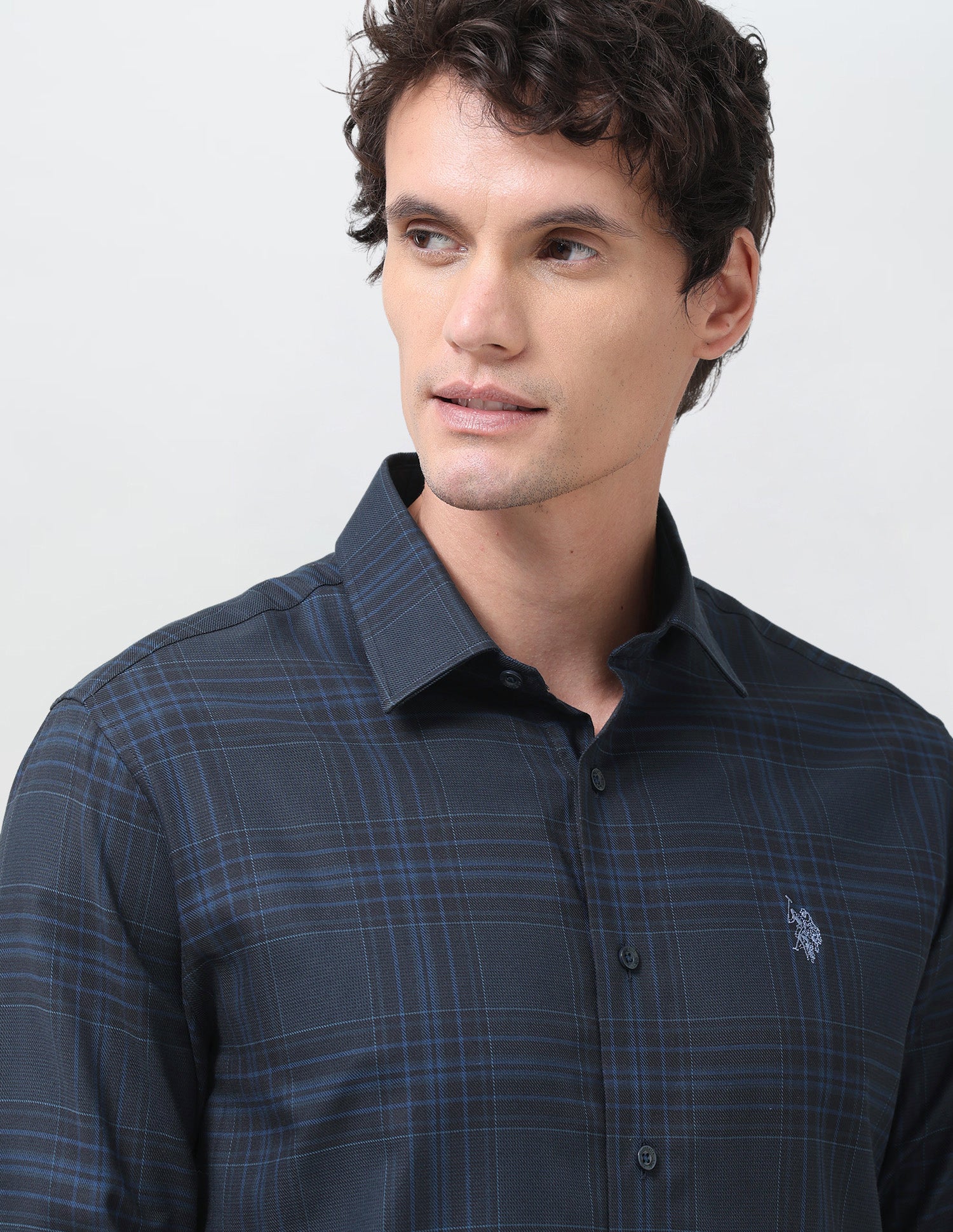 Tartan Checked Twill Shirt Navy - U.S. Polo Assn. India | Large