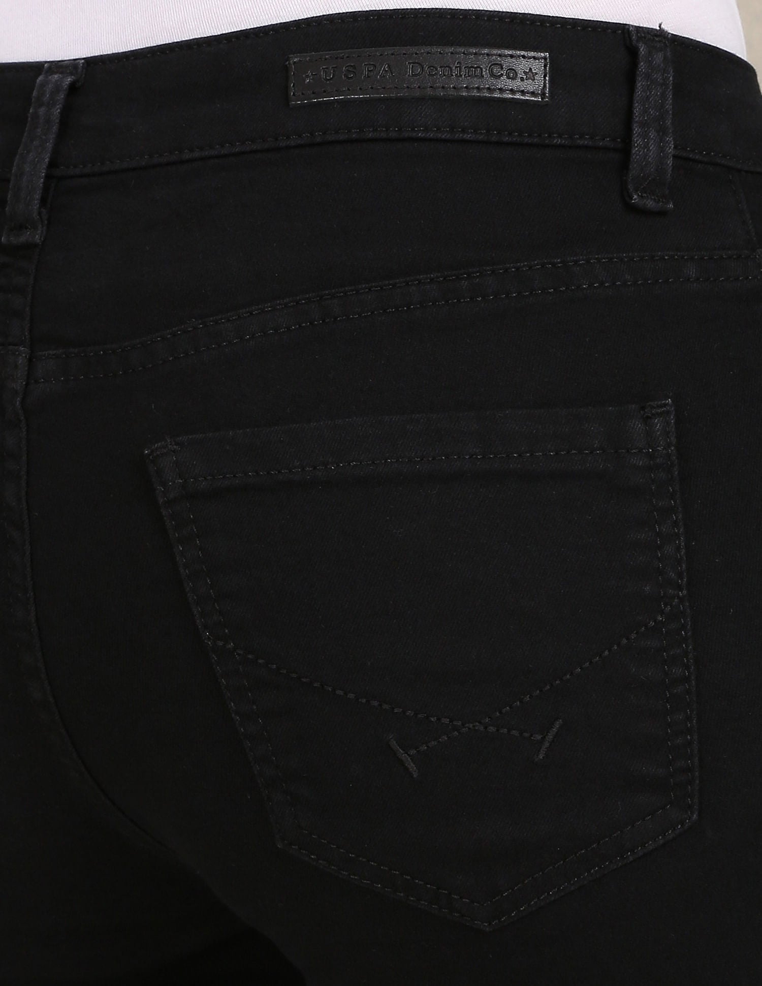 Mid Rise Skinny Fit Jeans Black - U.S. POLO ASSN. | Large