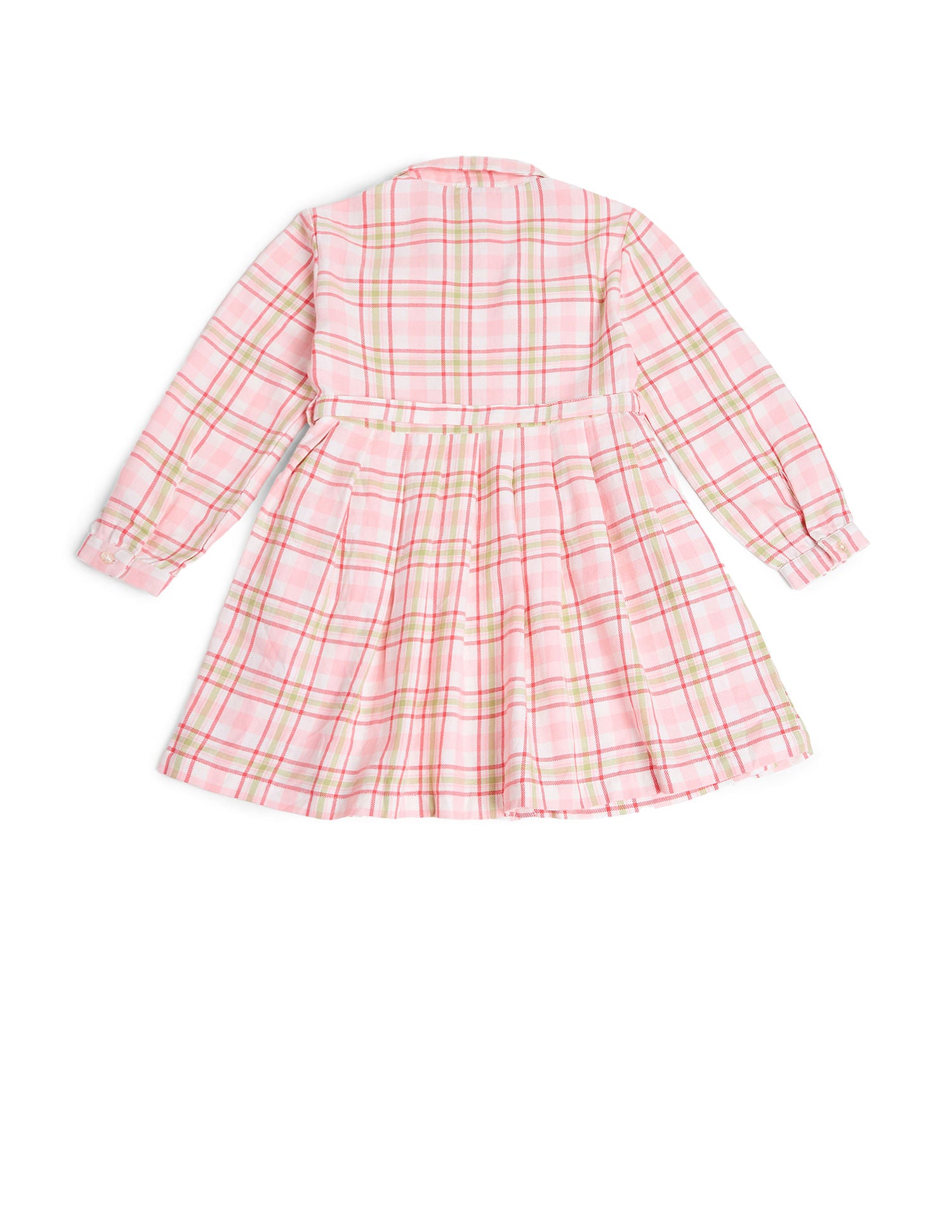 Girls Checked A-Line Dress Pink - U.S. POLO ASSN. | Large