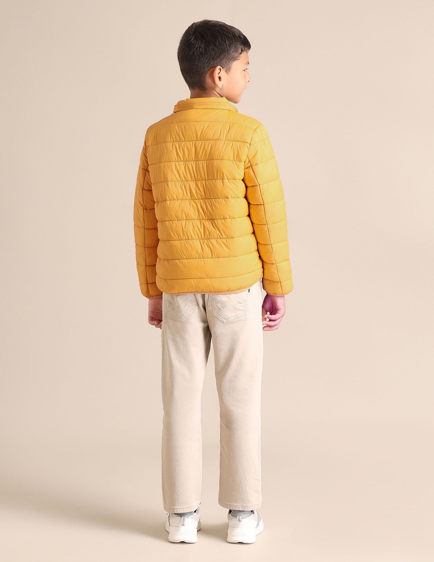 Boys Solid Hooded Jacket Old Gold - U.S. POLO ASSN. | Large