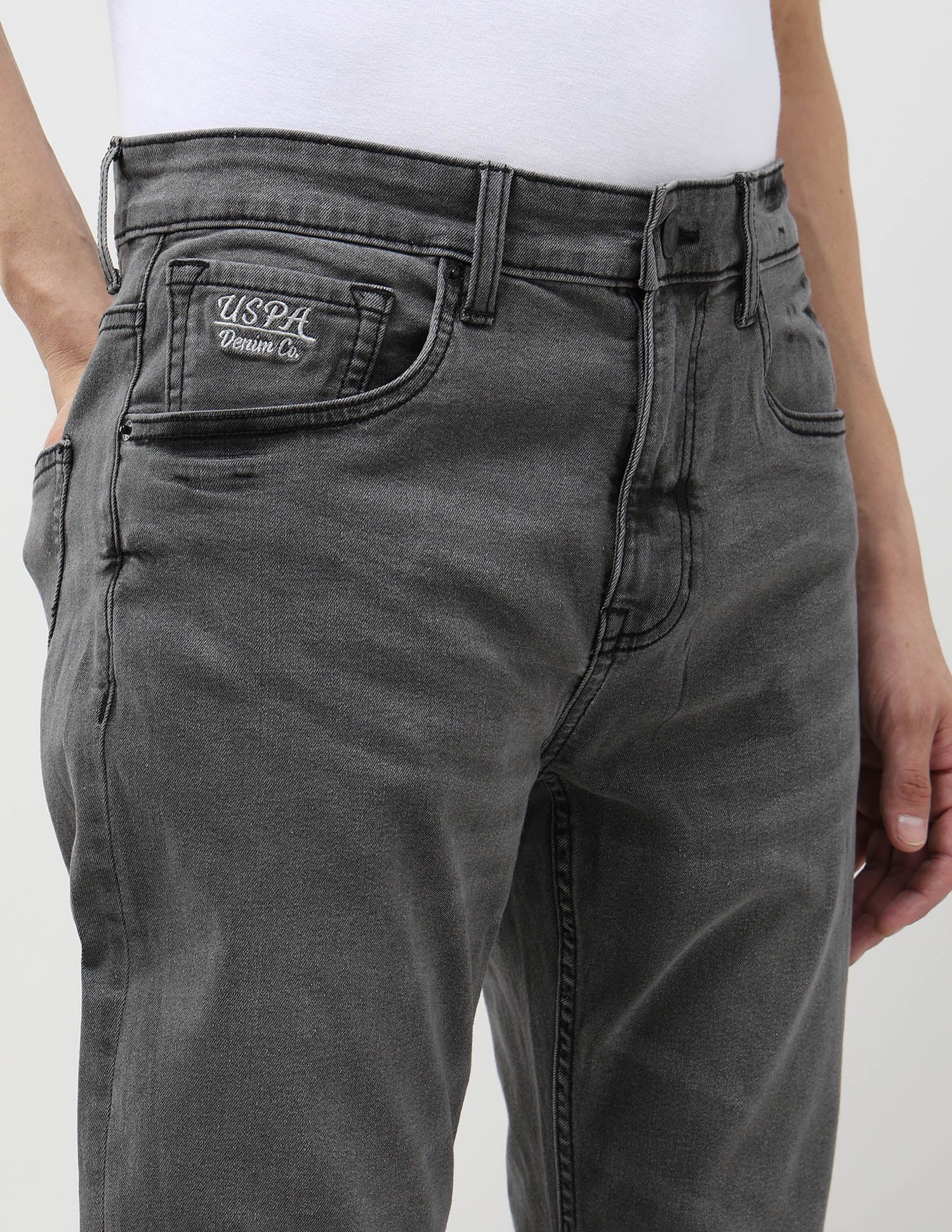 Harold Slim Straight Fit Black Jeans Black - U.S. Polo Assn. India | Large