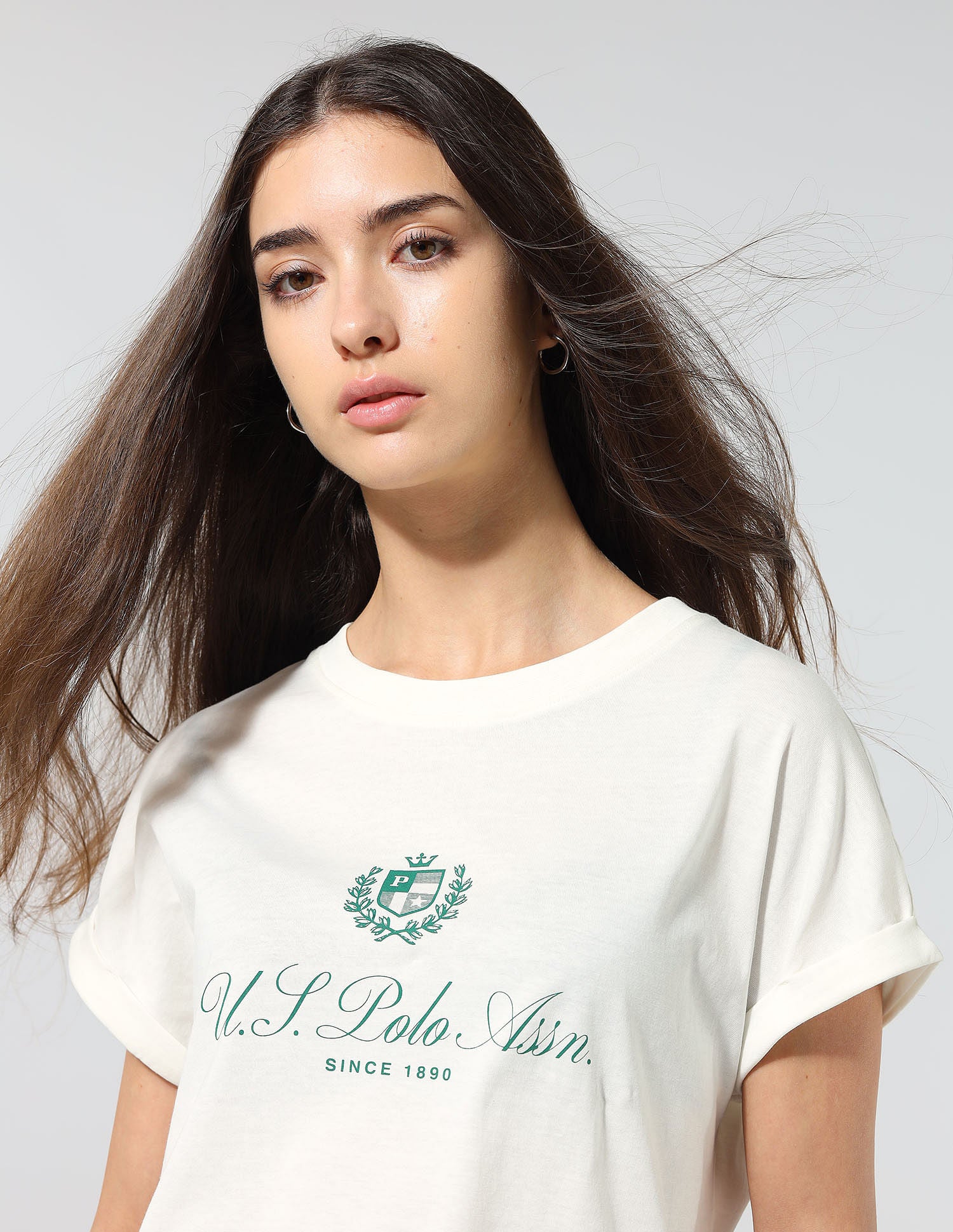 Regular Fit Brand Printed Lounge T-Shirt Off White - U.S. POLO ASSN. | Large