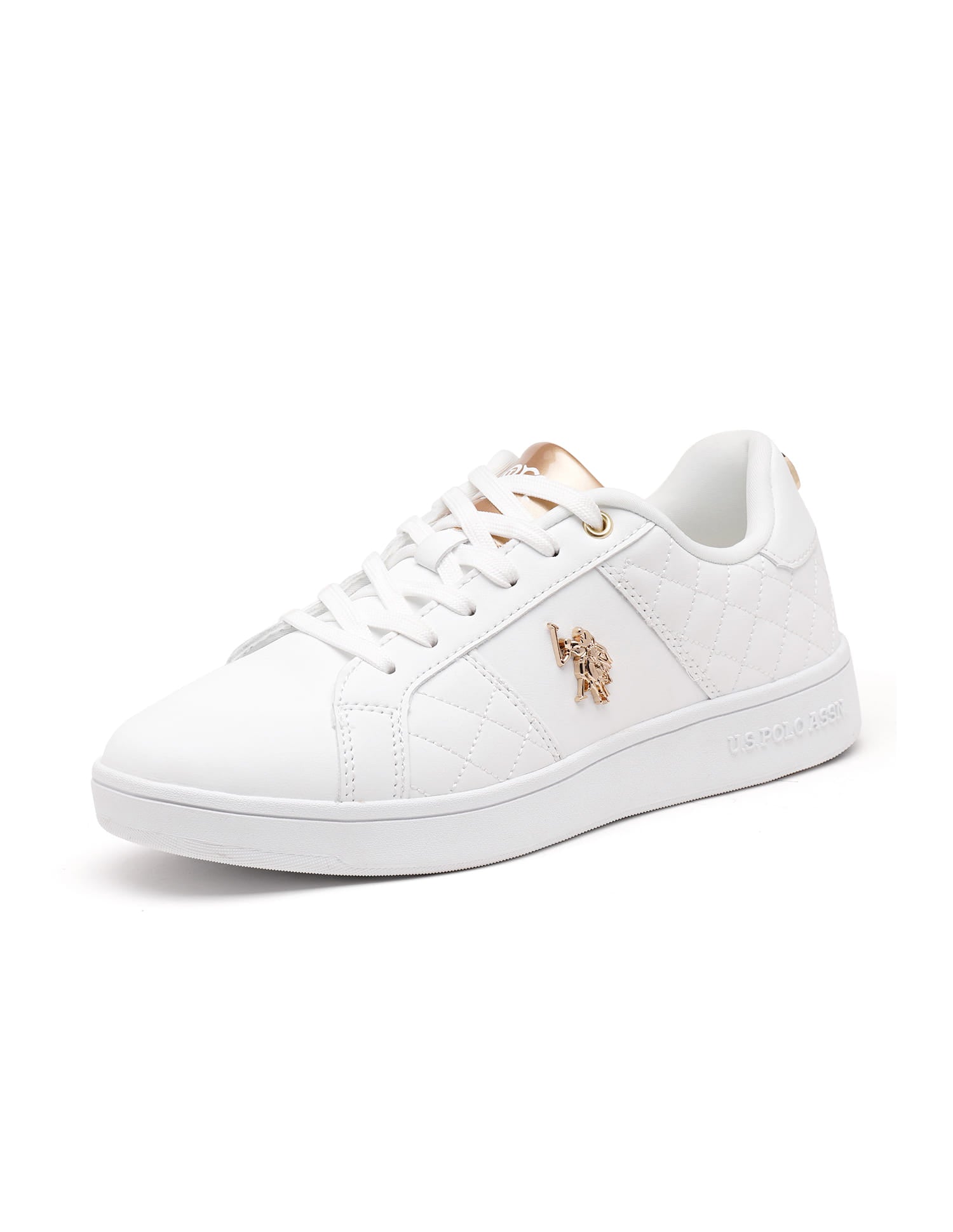 Quilted Logo Simone 2.0 Sneakers Off White - U.S. Polo Assn. India | Large