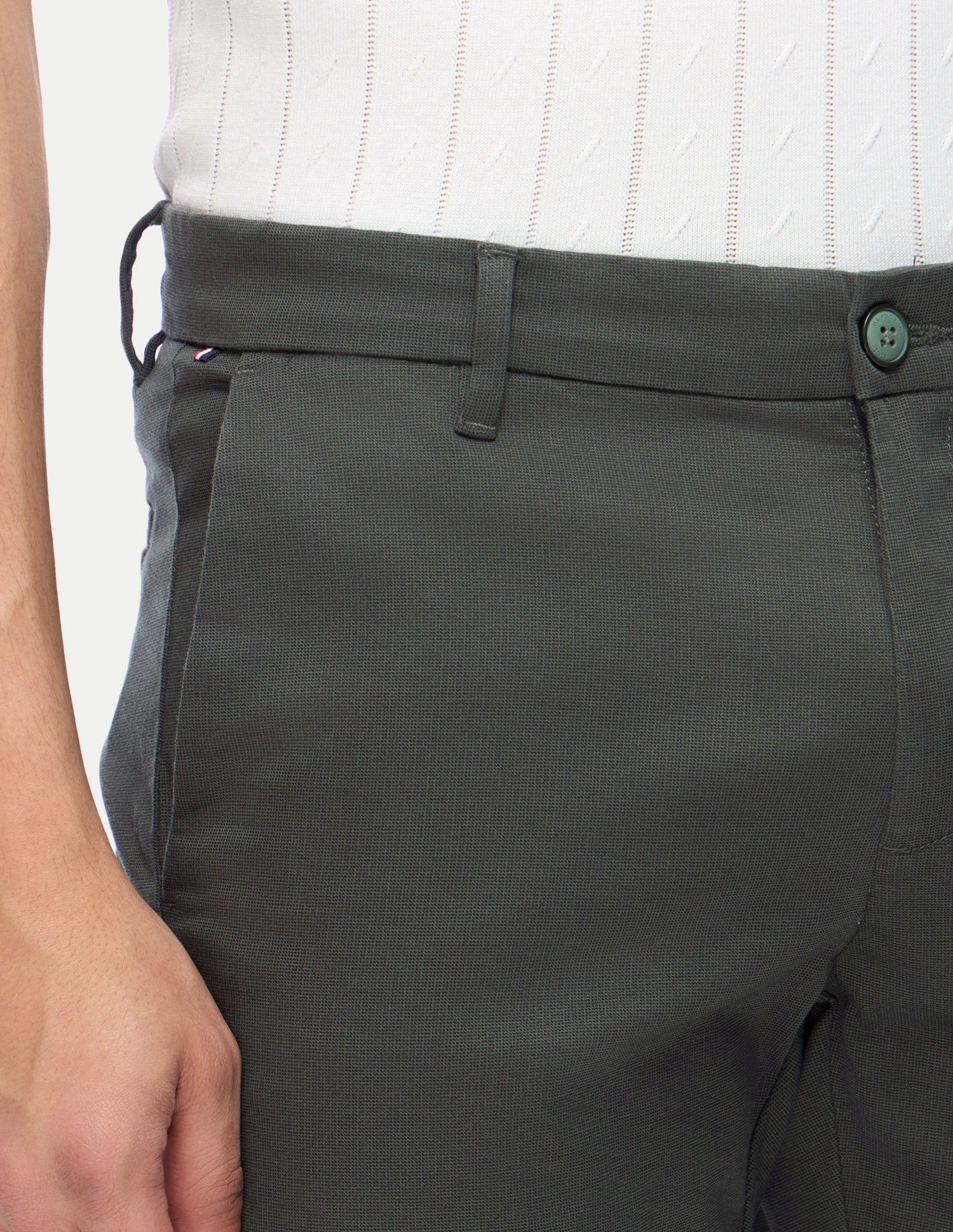 Austin Trim Regular Fit Satin Trousers Olive - U.S. Polo Assn. India | Large