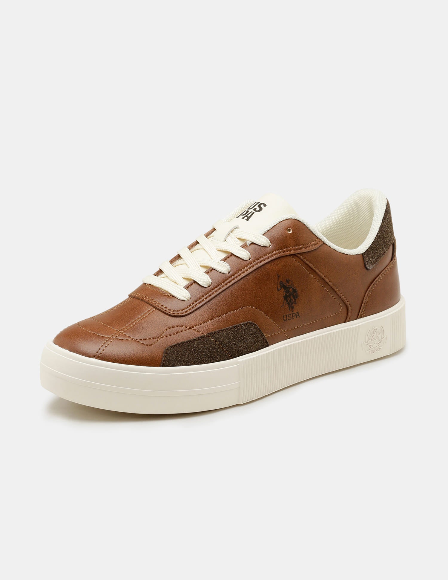 Men Zyron Round Toe Sneakers Tan - U.S. Polo Assn. India | Large