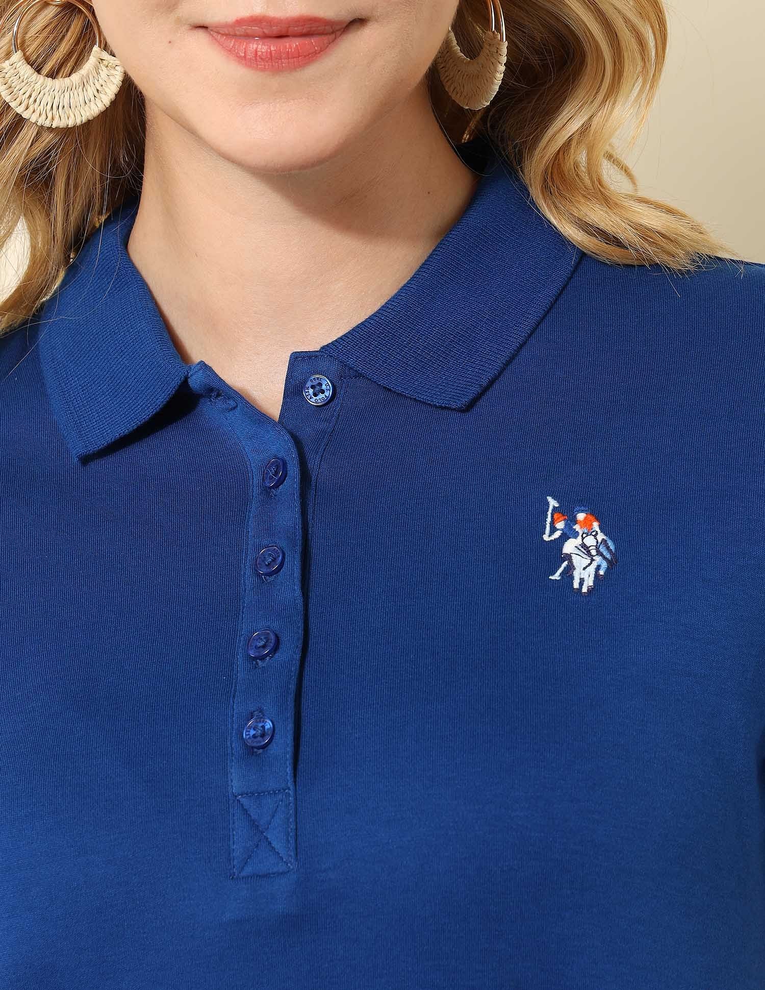 Regular Fit Solid Polo Shirt Royal Blue - U.S. POLO ASSN. | Large