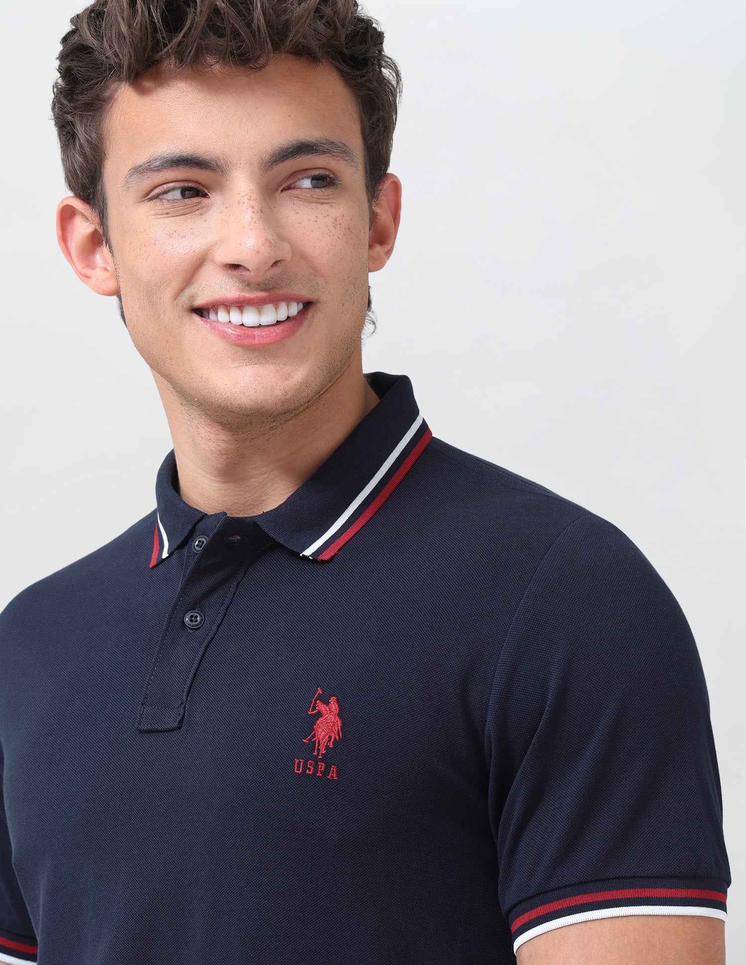 Solid Regular Fit Polo Shirt Navy - U.S. Polo Assn. India | Large
