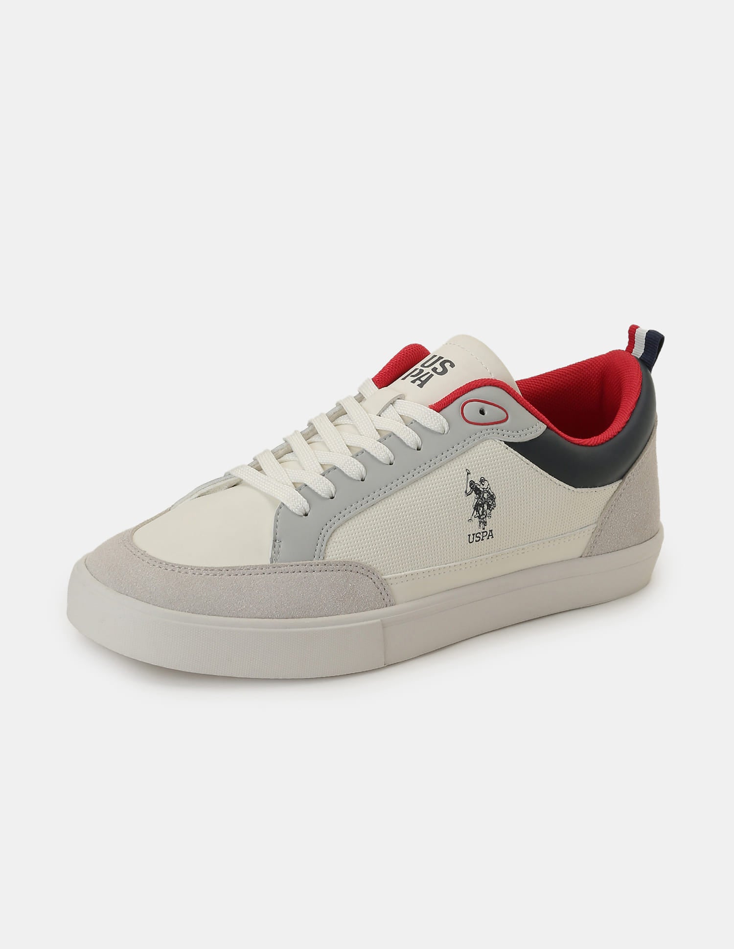 Men Colour Blocked Lucian Sneakers Light Grey - U.S. Polo Assn. India | Large