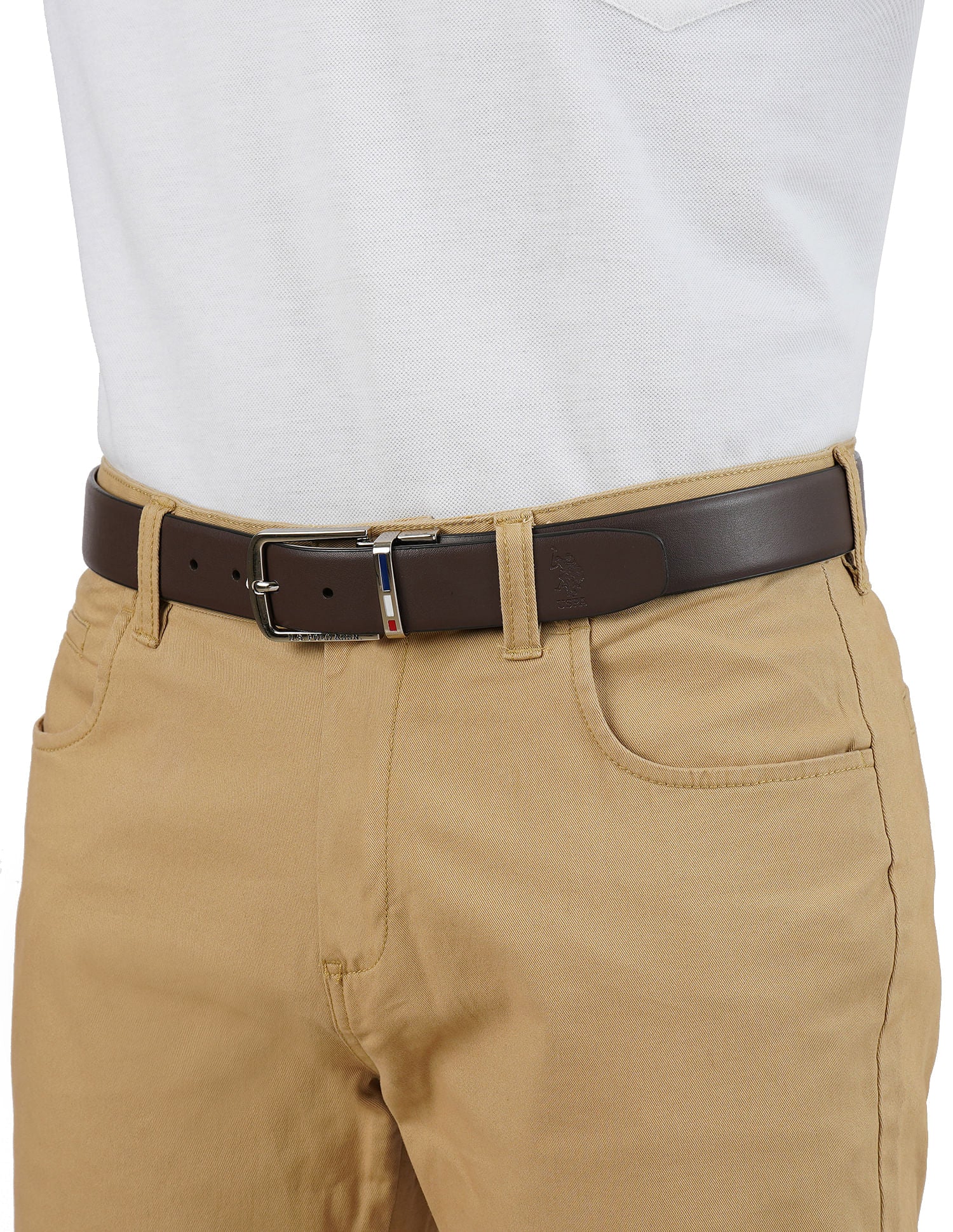 Leather Reversible Belt Black and Brown - U.S. POLO ASSN. | Large