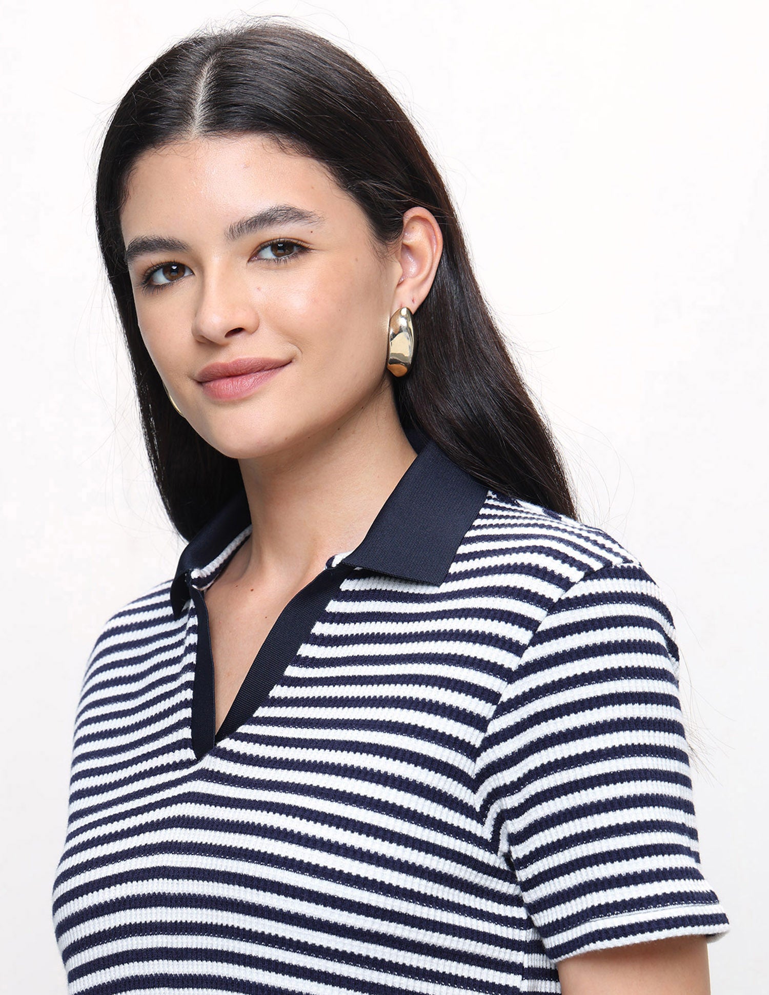 Horizontal Striped Relaxed Fit Polo Shirt Navy - U.S. Polo Assn. India | Large