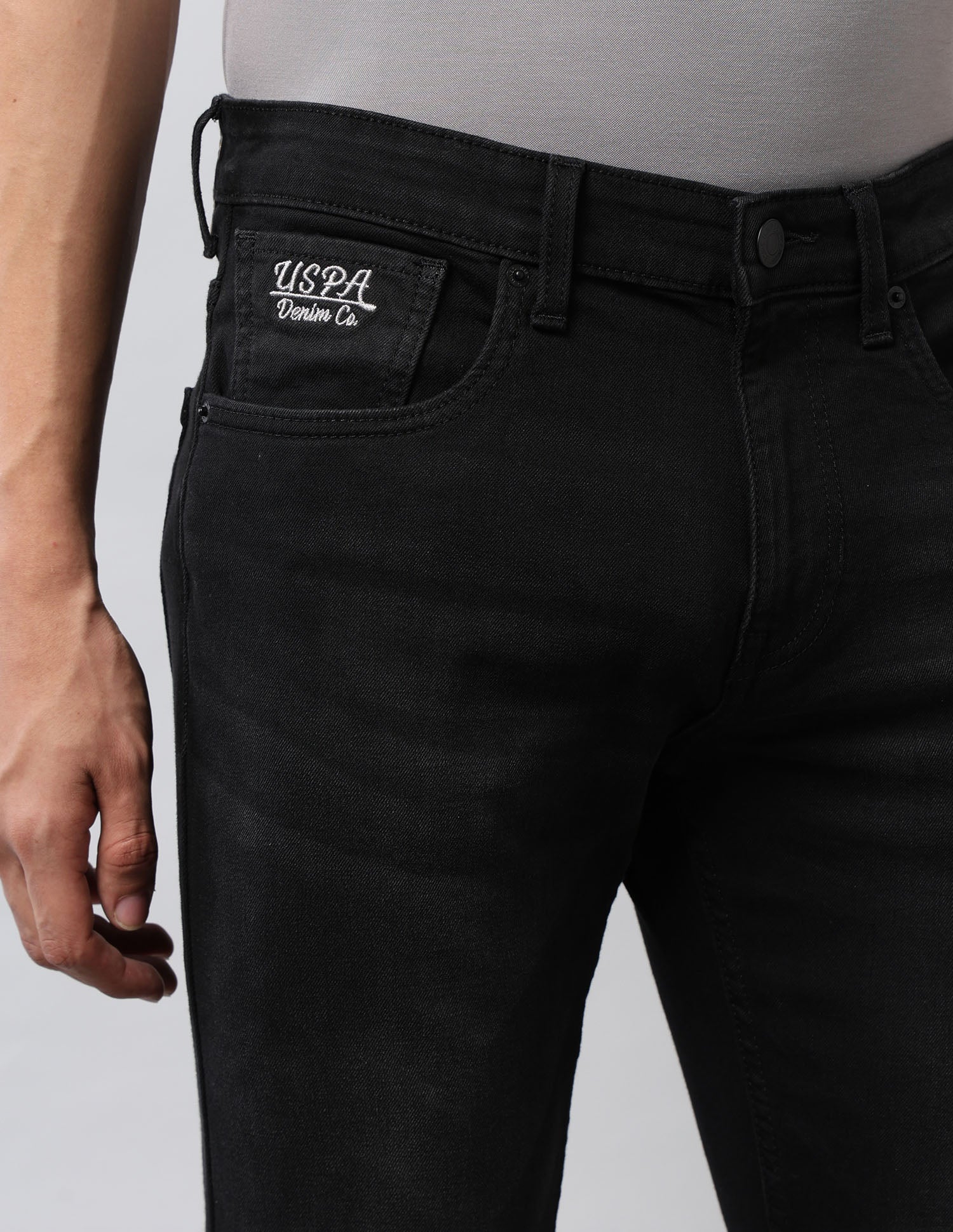 Henry Tapered Fit Black Jeans Black - U.S. POLO ASSN. | Large