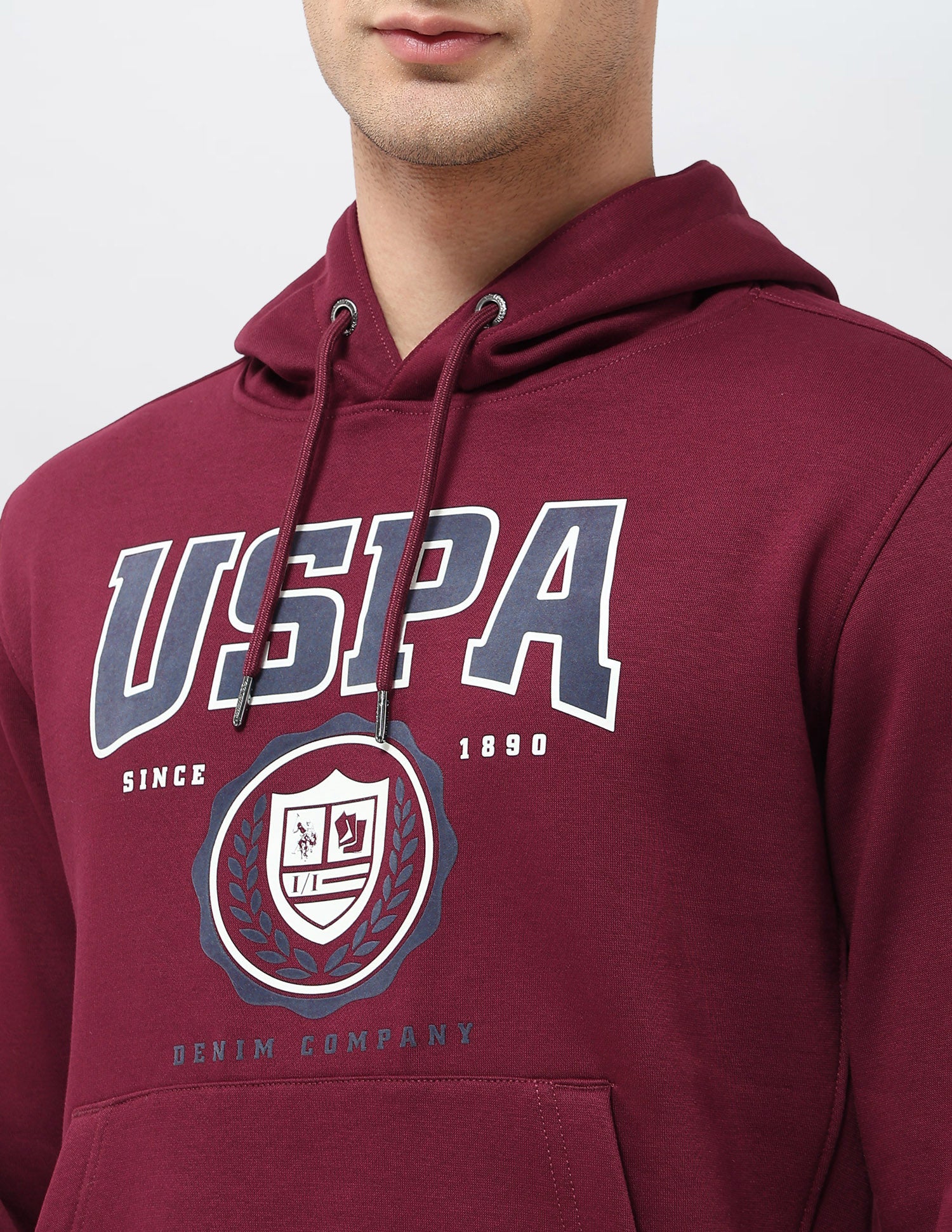 Brand Printed Regular Fit Sweatshirt Maroon - U.S. POLO ASSN. | Large