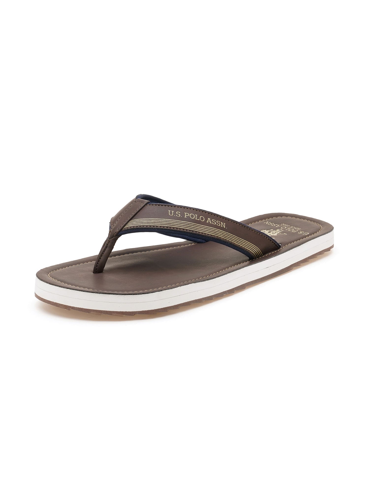Men Ovi 3 Slippers Brown - U.S. Polo Assn. India | Large
