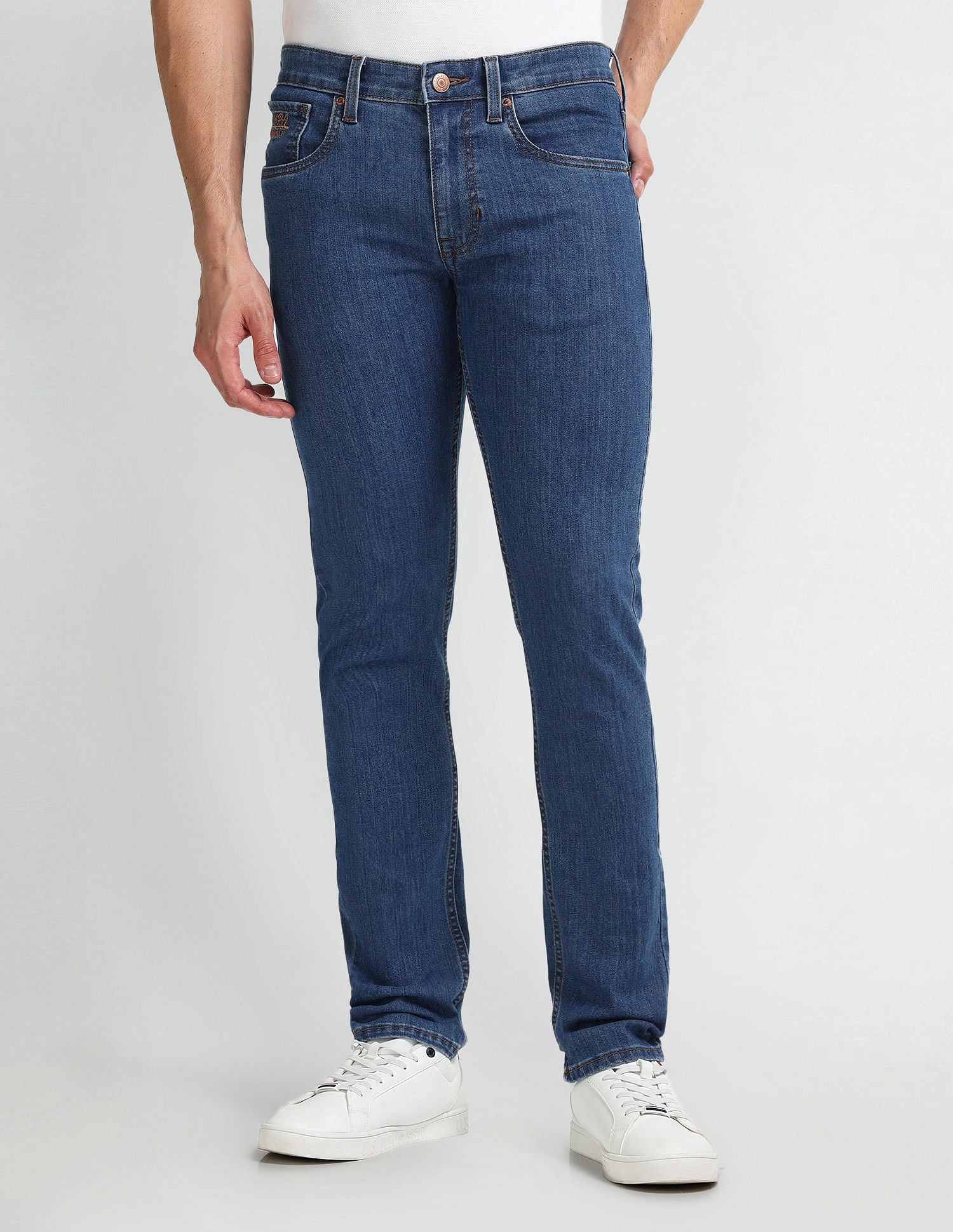 Regallo Skinny Fit Blue Jeans Blue - U.S. Polo Assn. India | Large