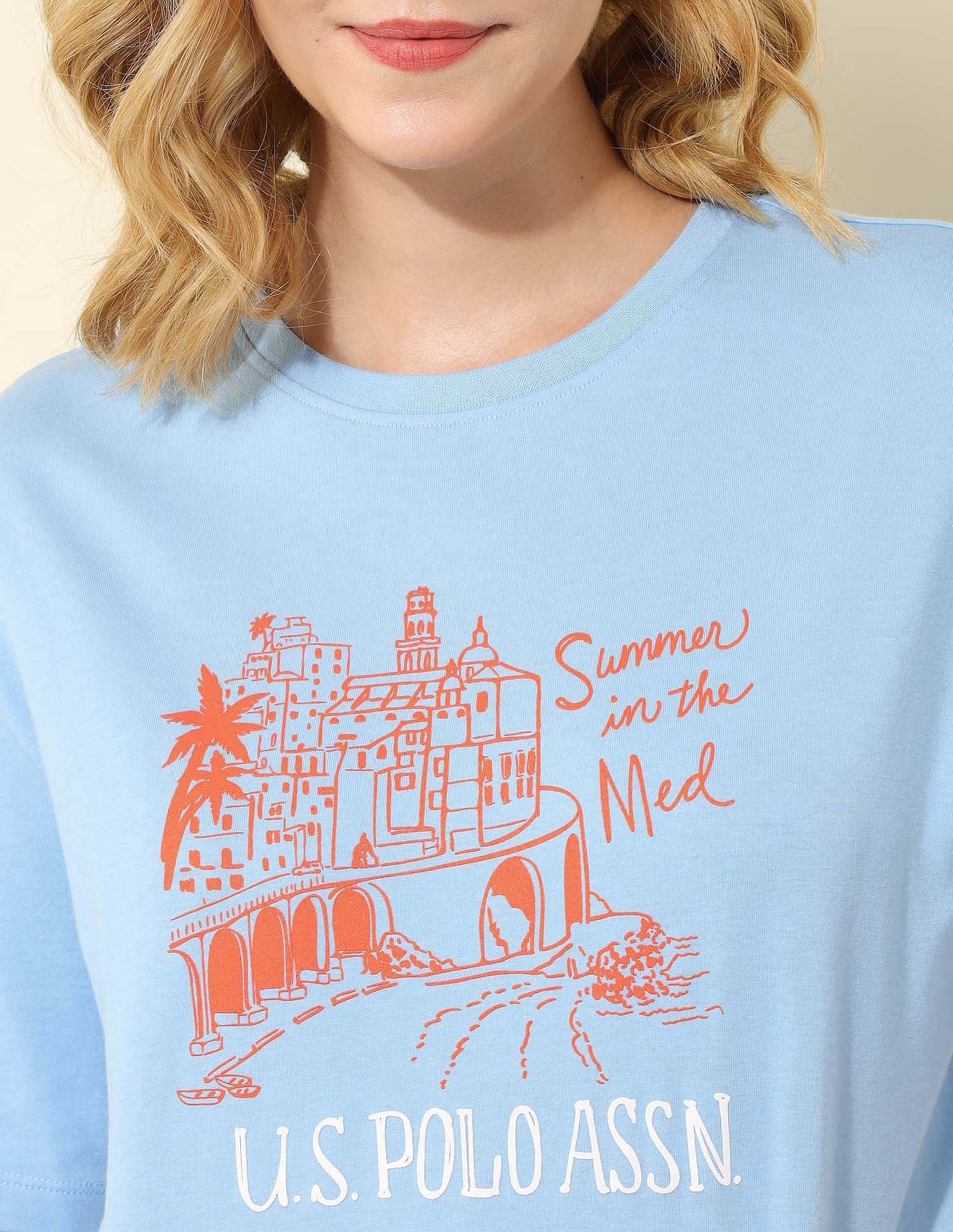 High Rise Mom Fit Jeans Dark Blue - U.S. POLO ASSN. | Large