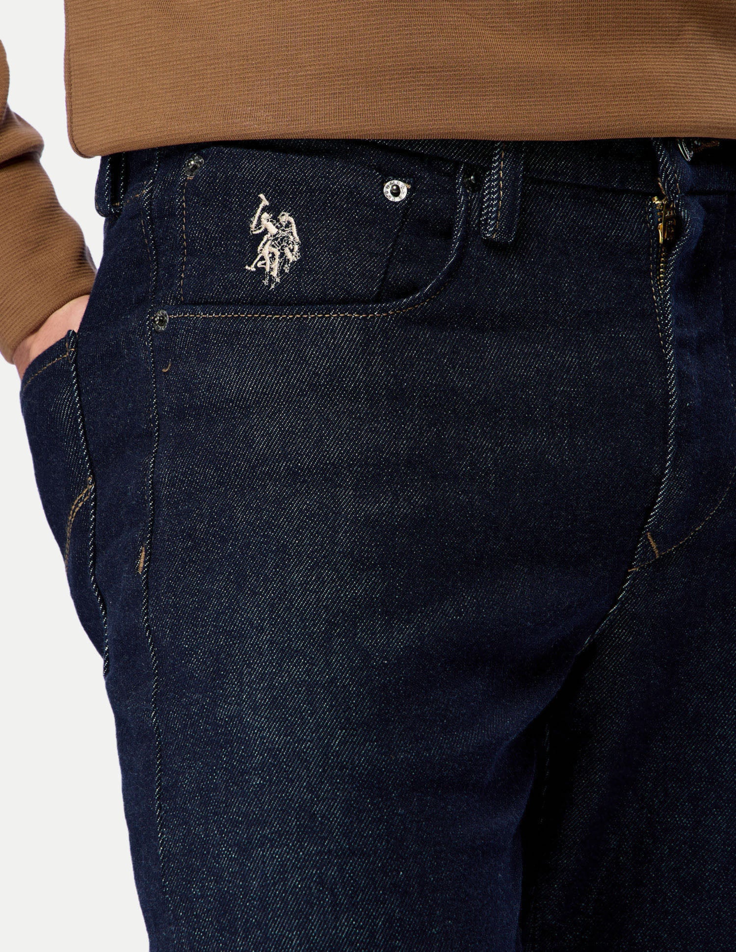 Harold Slim Straight Fit Blue Jeans Dark Blue - U.S. Polo Assn. India | Large