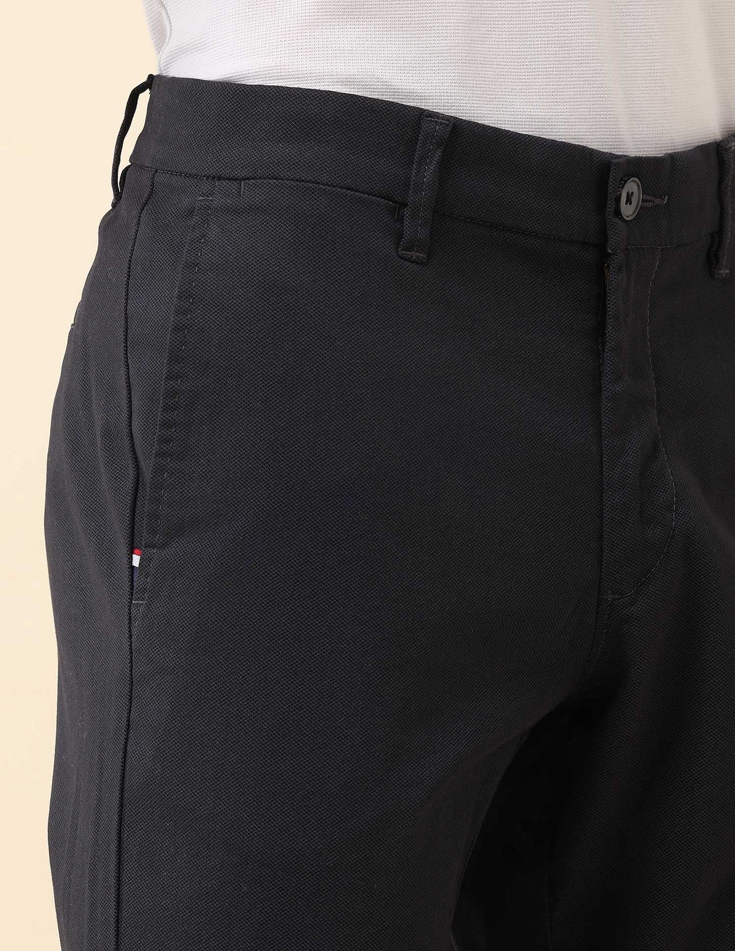 Denver Slim Fit Twill Trousers Black - U.S. Polo Assn. India | Large