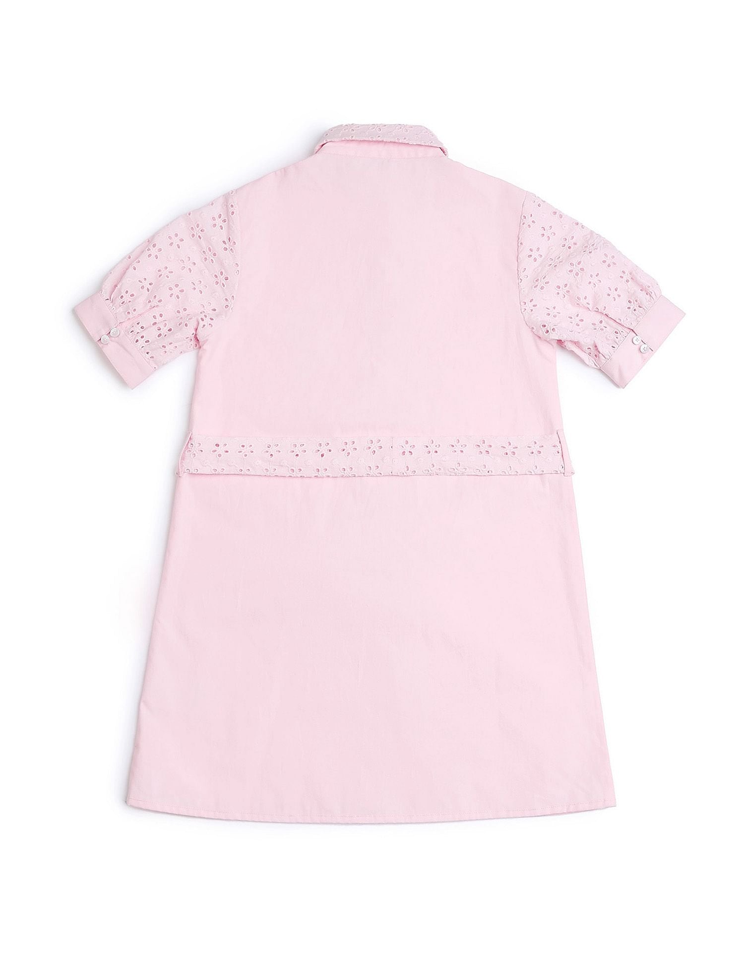 Girls Schiffli Shirt Dress Light Pink - U.S. POLO ASSN. | Large